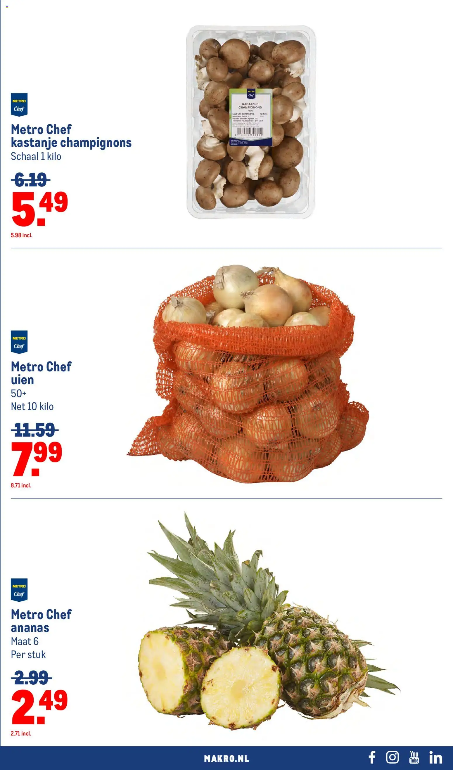 {H1} | Pagina: 7 | Producten: Champignons, Ananas, Schaal