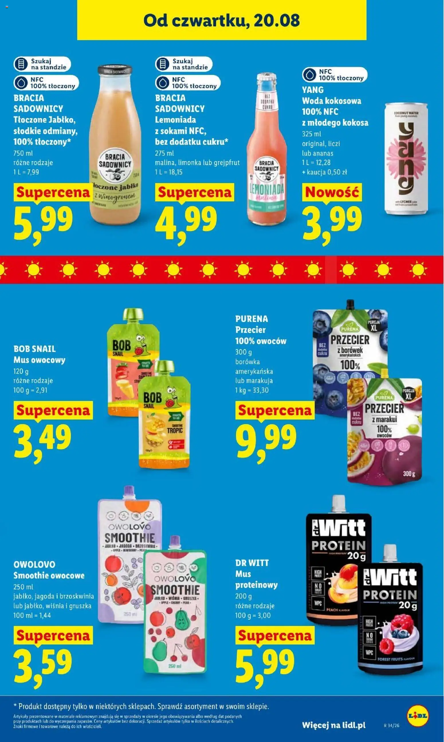 Lidl gazetka od 20.08.2026 | Strona: 77 | Produkty: Brzoskwinia, Gruszka, Bób, Grejpfrut