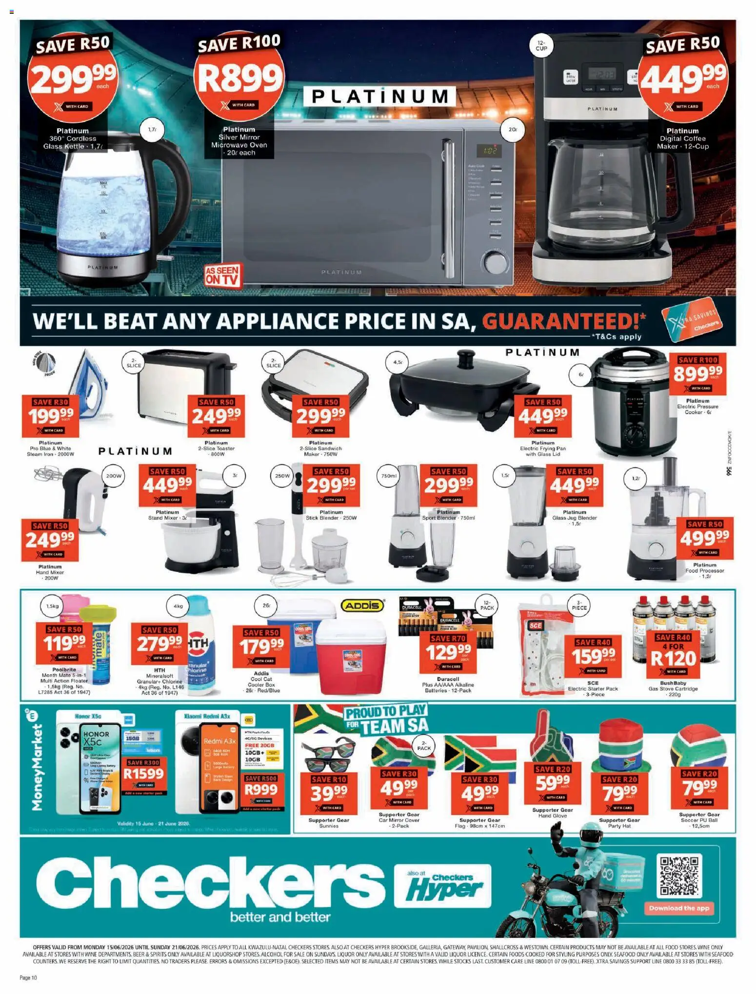 New Checkers catalogue – valid from 15.06.2026 | Page: 10 | Products: Mixer, Battery, Wine, Gas stove