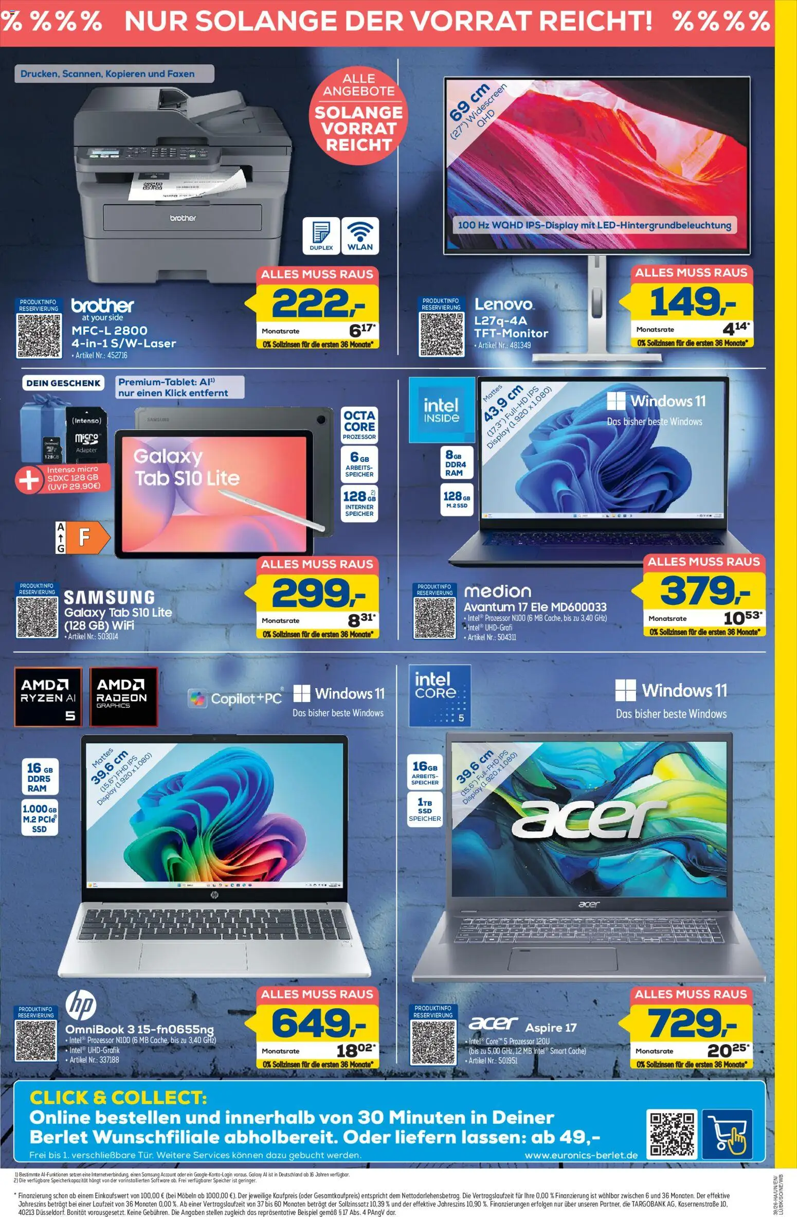 Euronics Prospekt Berlet – gültig ab 17.09.2026 | Seite: 7 | Produkte: Lenovo, Adapter, Samsung