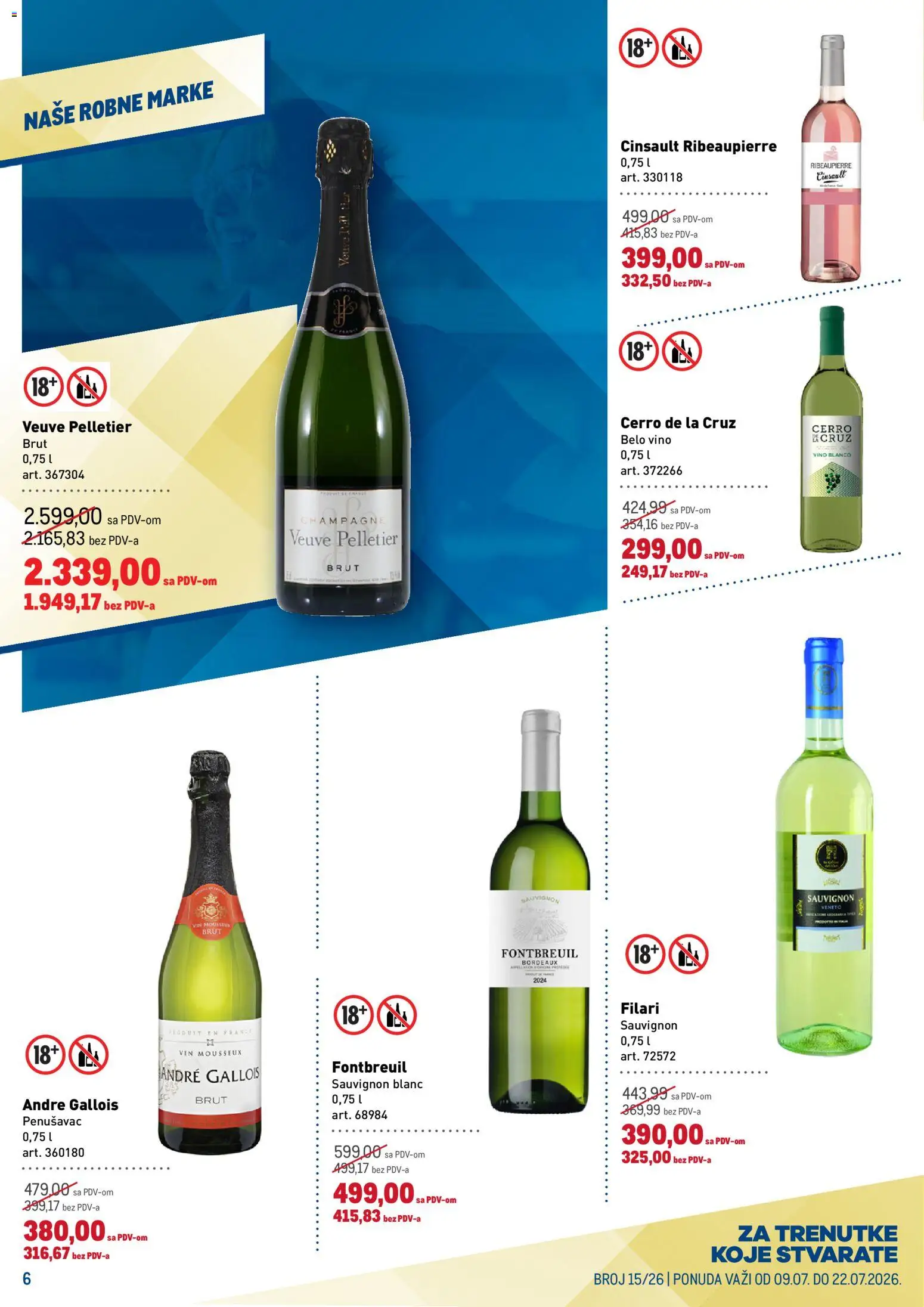 Metro katalog - važi od 09.07.2026 | Strana: 6 | Proizvode: Belo vino, Vino