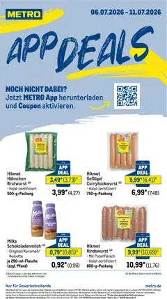 Metro App Deals ab 06.07.2026 gültig