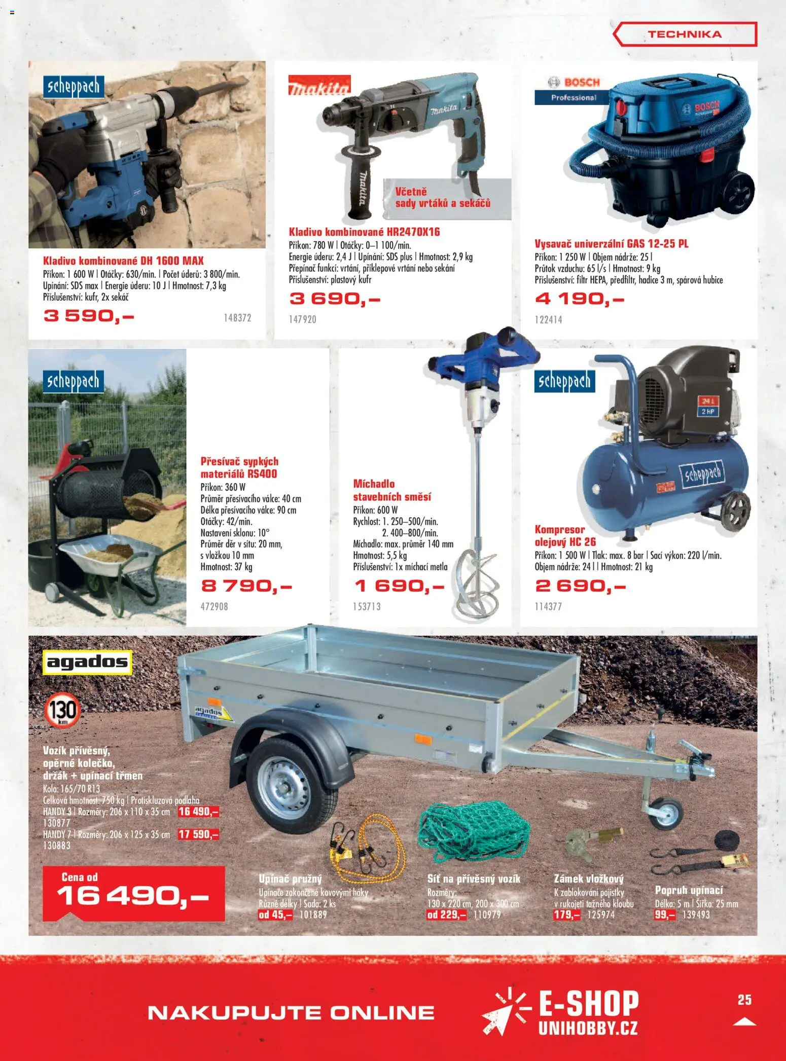 Uni Hobby leták od 27.08.2026 | Strana: 25 | Produkty: Kompresor, Vysavač, Metla, Kola