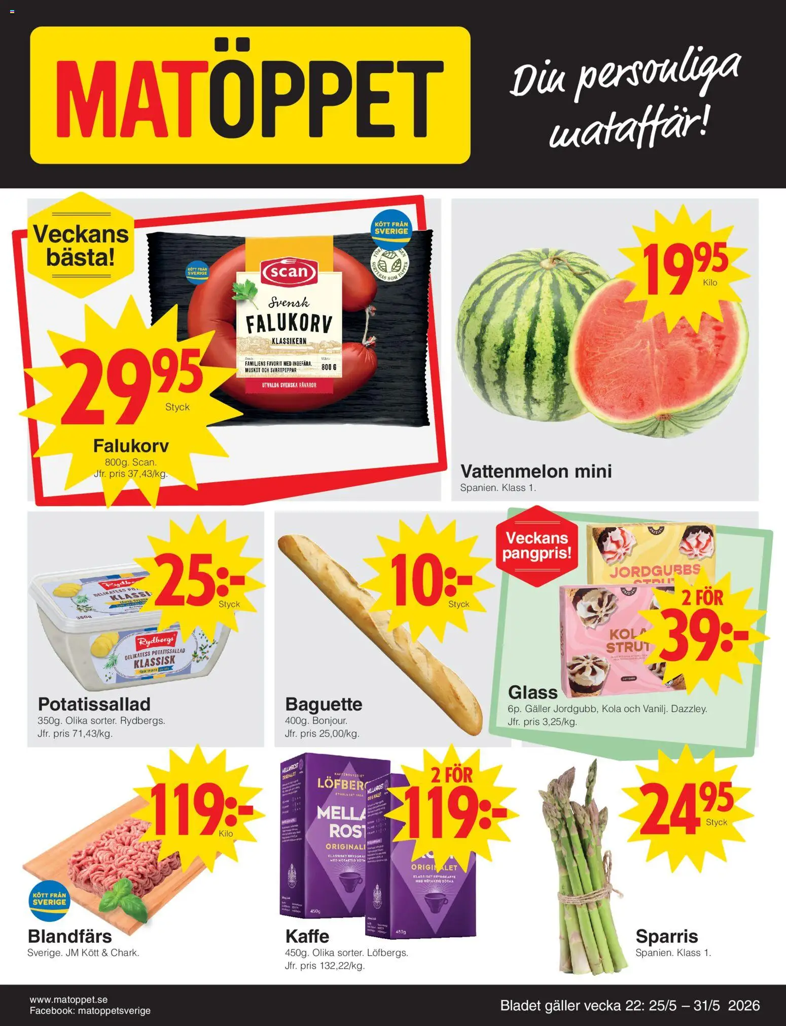 Matöppet reklamblad aktuell från 25.05.2026 | Sida: 1