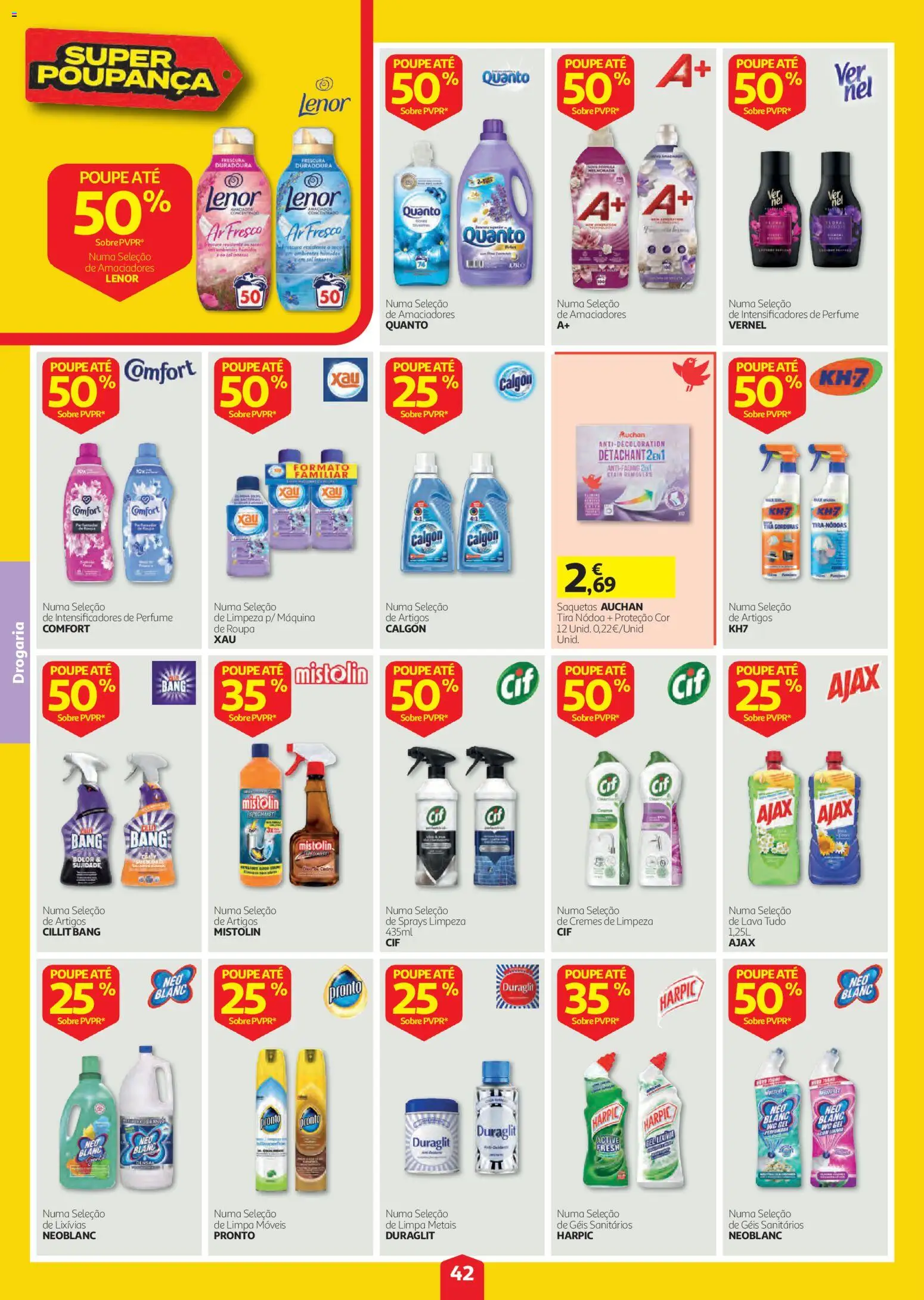Auchan folheto │ válido de 01/10/2026 | Página: 42 | Produtos: Perfume, Limpa móveis, Saquetas