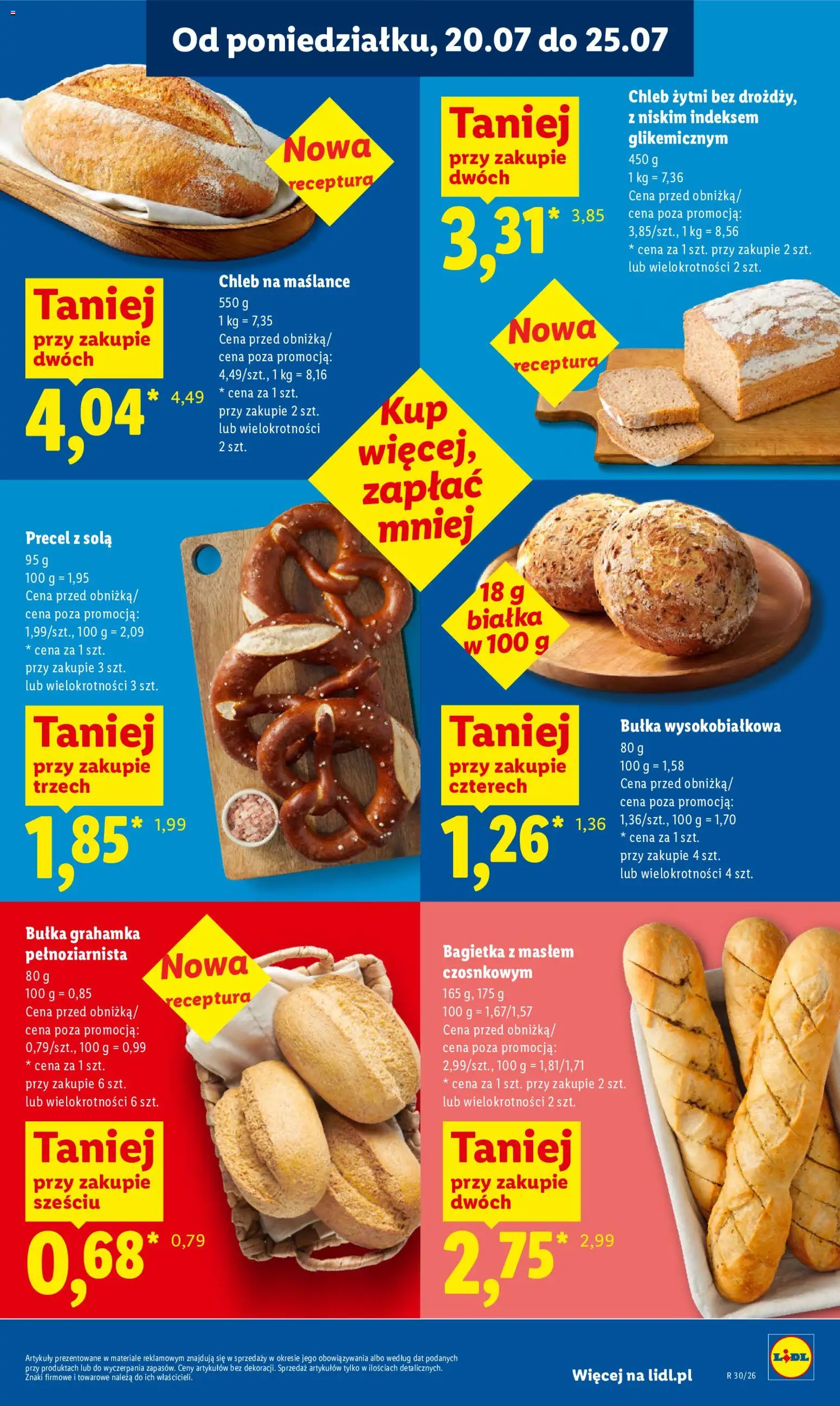 Lidl gazetka od 20.07.2026 | Strona: 63 | Produkty: Chleb żytni, Bułka, Chleb, Bułka grahamka