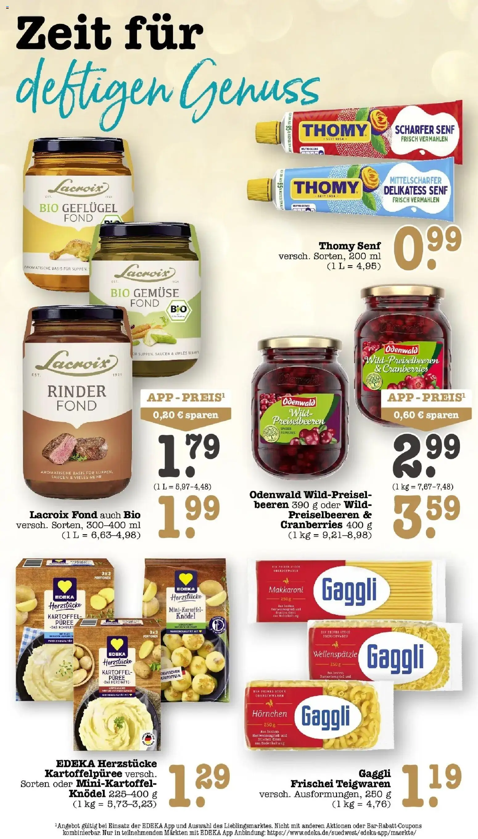 E center Prospekt Achern (ab 05.10.2026) zum Blättern | Seite: 10 | Produkte: Preiselbeeren, Kartoffeln, Wasser, Gemüse