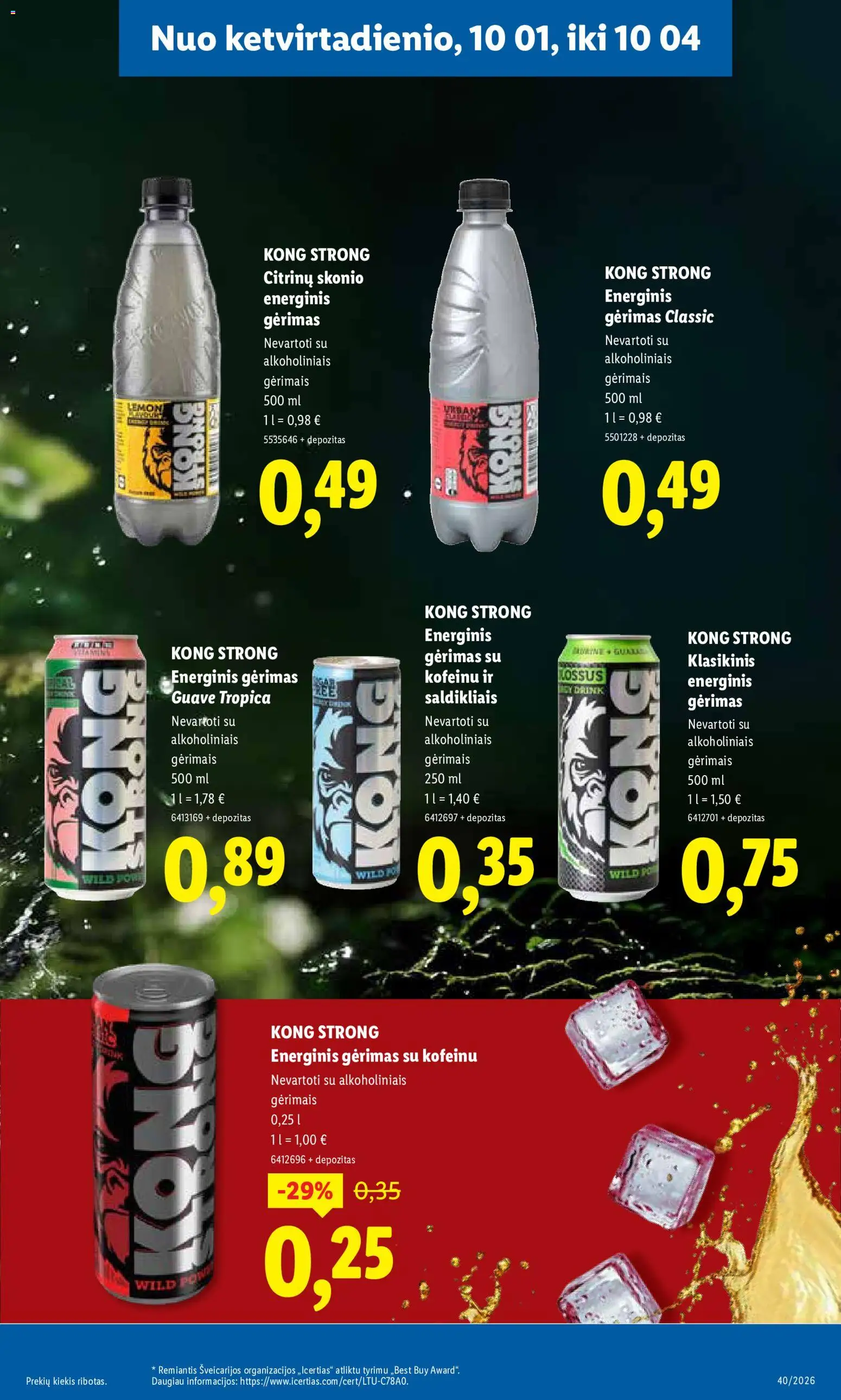 LIDL akcijos nuo 2026.09.28 | Puslapis: 45 | Prekių: Energinis gėrimas