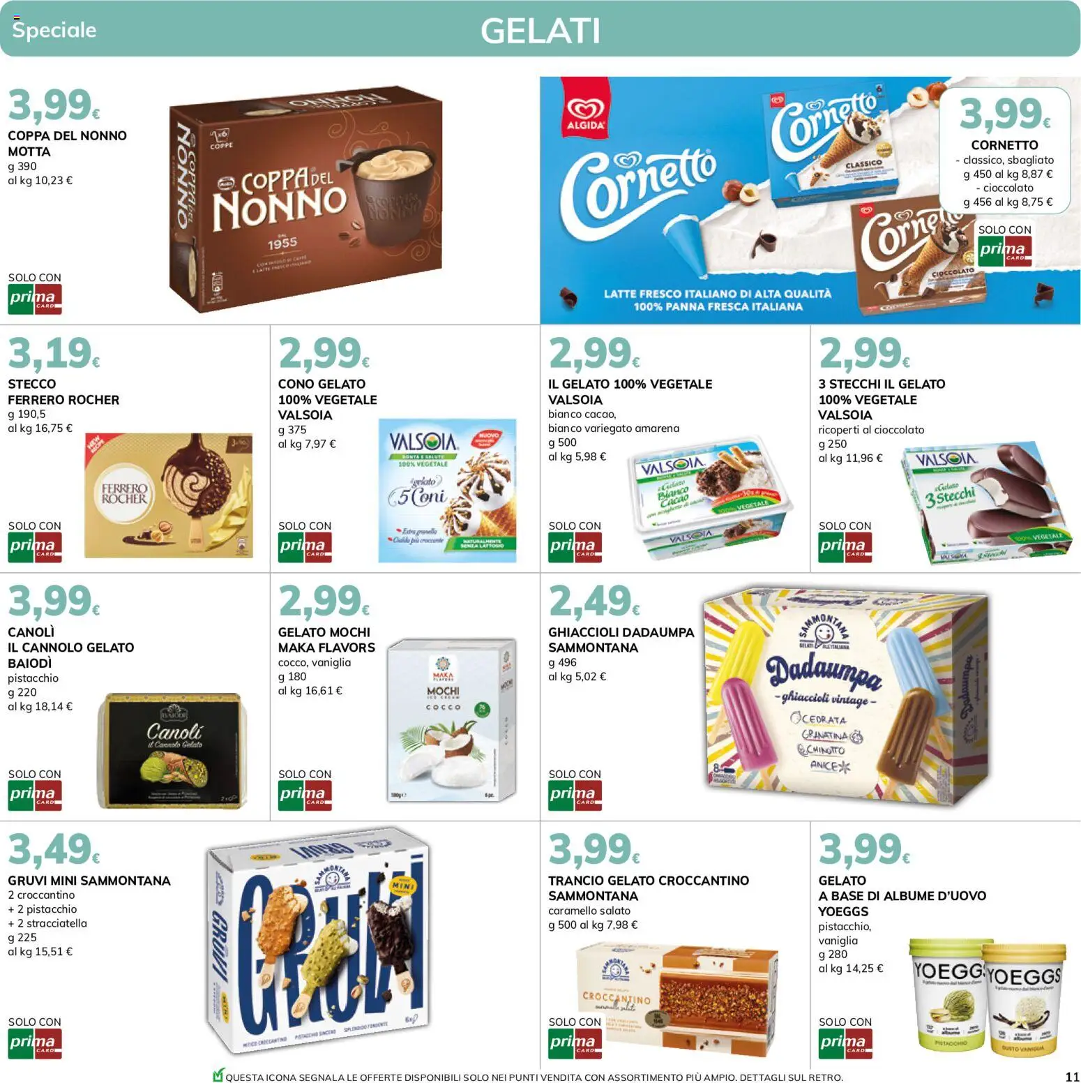 Volantino Basko del 16.06.2026 | Pagina: 11 | Prodotti: Cornetto, Panna, Amarena, Stracciatella