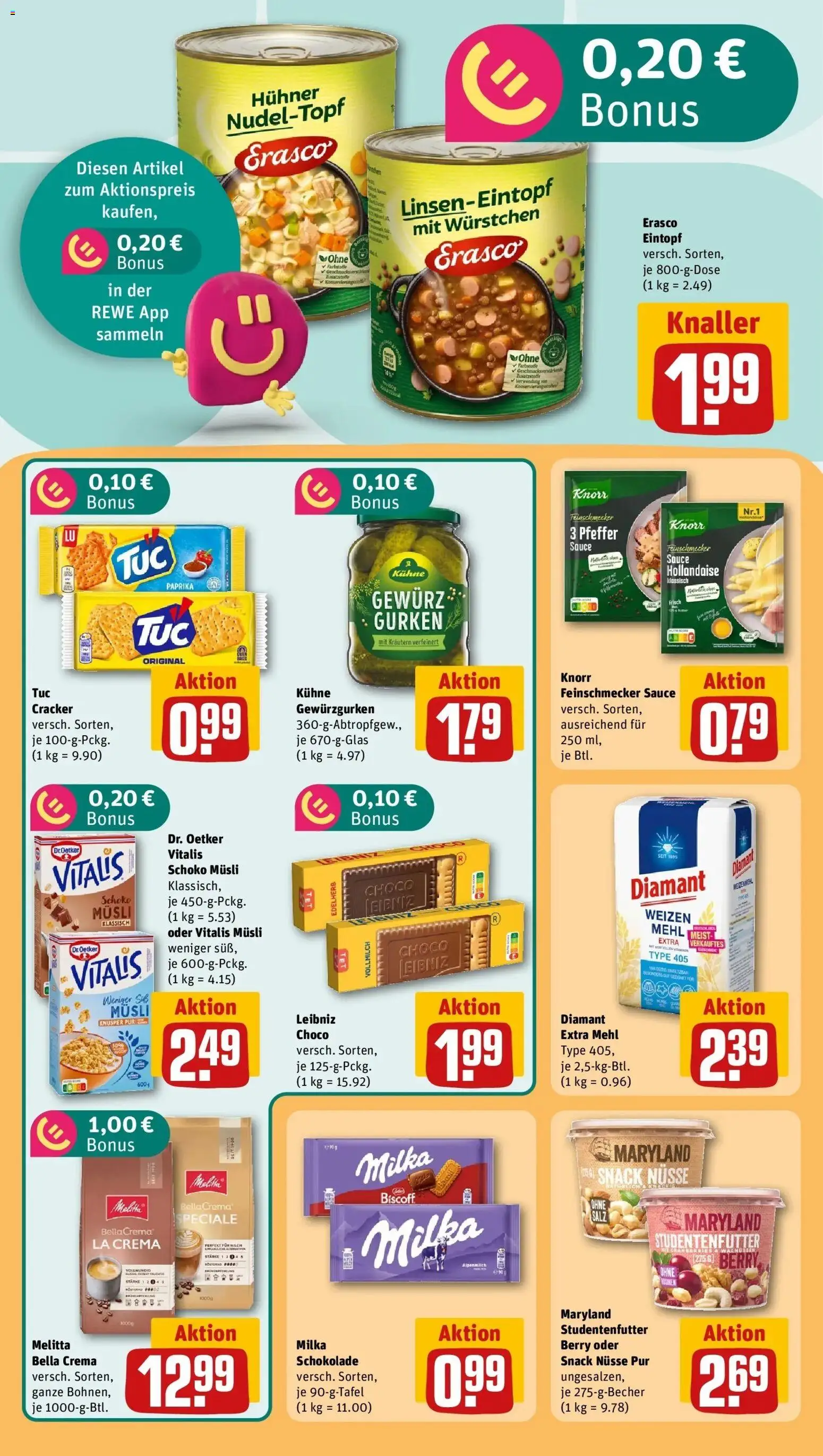 REWE Prospekt ab 12.10.2026 zum Blättern » Angebote | Seite: 16 | Produkte: Schokolade, Milka, Pfeffer, Gurken