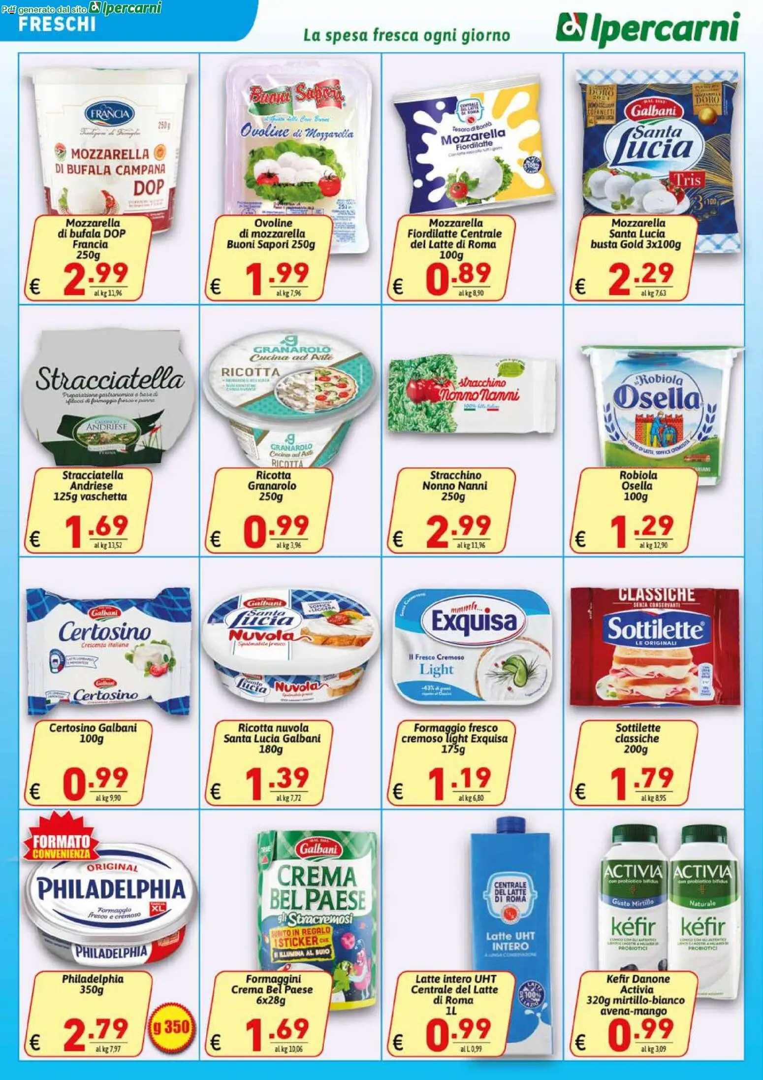 Volantino Ipercarni del 22/07/2026 | Pagina: 8 | Prodotti: Crema, Formaggio, Robiola, Stracciatella