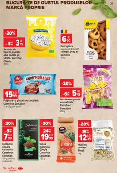 Ofertele Carrefour valabile de la 23.09.2026 | Pagină: 37 | Produse: Prăjitură, Semințe, Cafea, Cacao