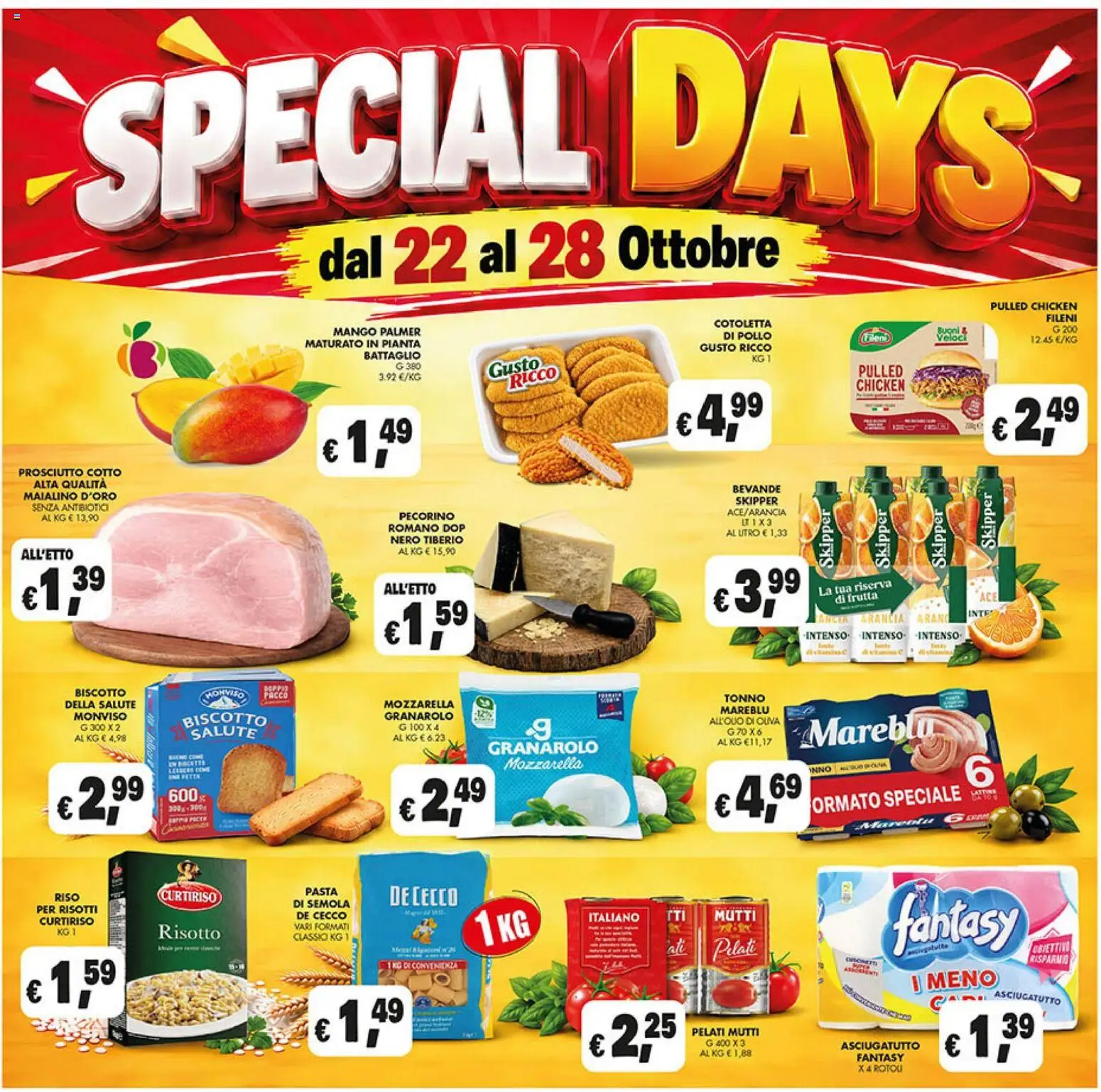 Volantino Coal del 22/10/2026 | Pagina: 2 | Prodotti: Riso, Frutta, Prosciutto, Semola