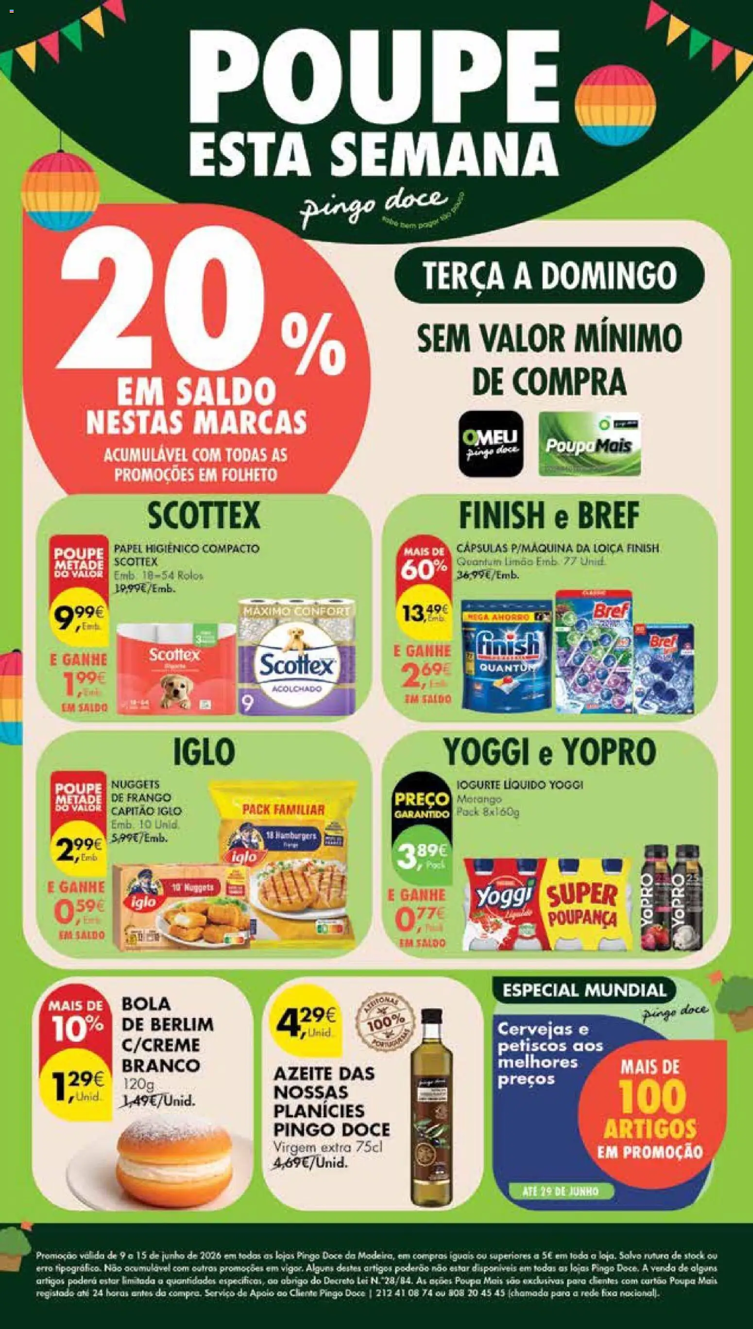 Pingo Doce Poupe Esta Semana Madeira │ válido de 09.06.2026 | Página: 36 | Produtos: Nuggets de frango, Azeite, Creme, Iogurte liquido