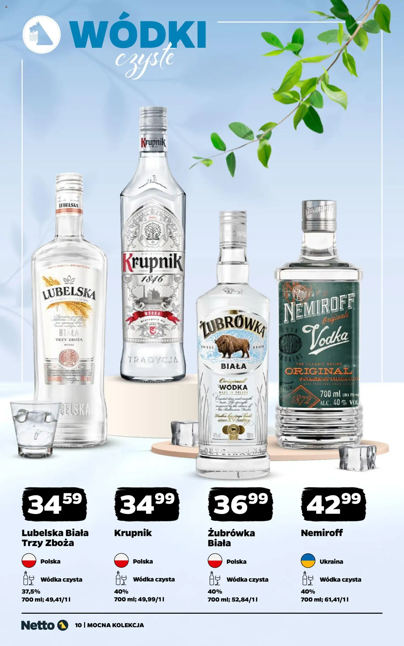 Netto gazetka - Alkohole mocne od 08.06.2026 | Strona: 10 | Produkty: Żubrówka, Vodka, Wódka
