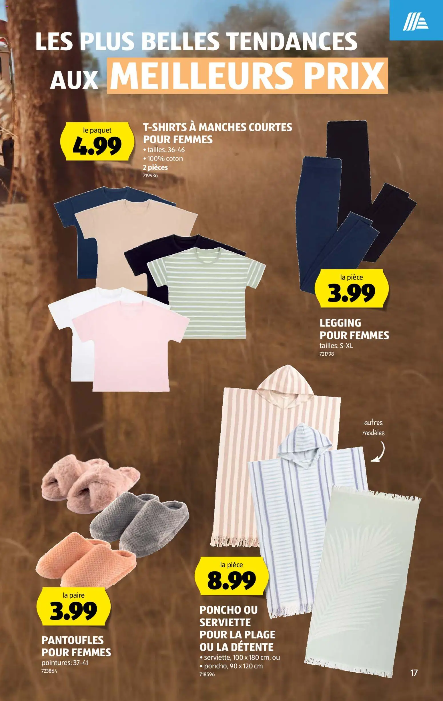 Aldi aktionen FR – gültig ab 16.07.2026 | Seite: 17 | Produkte: Leggings, Poncho