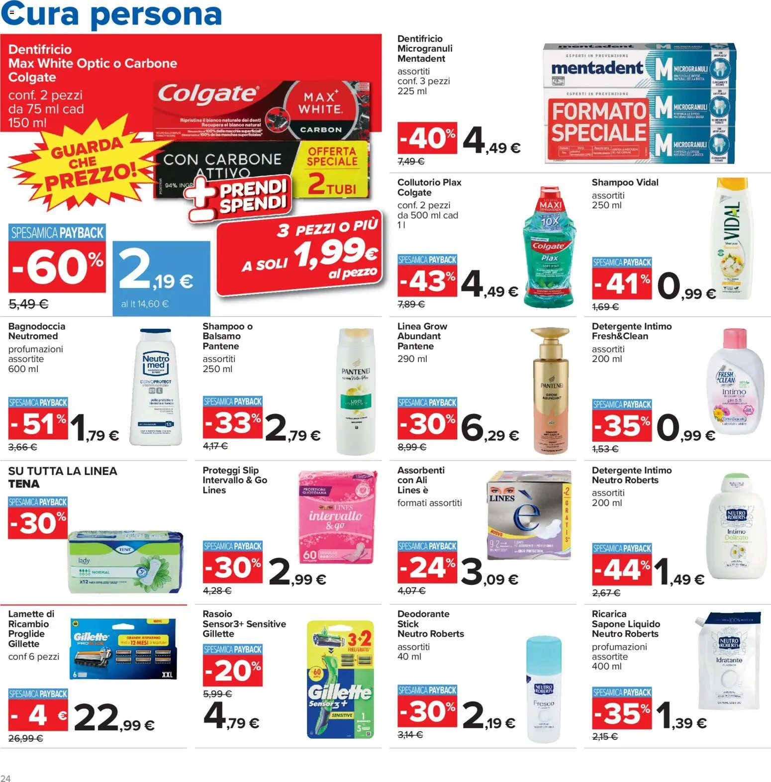 Volantino Carrefour del 13/10/2026 | Pagina: 24 | Prodotti: Balsamo, Carbone, Slip, Assorbenti