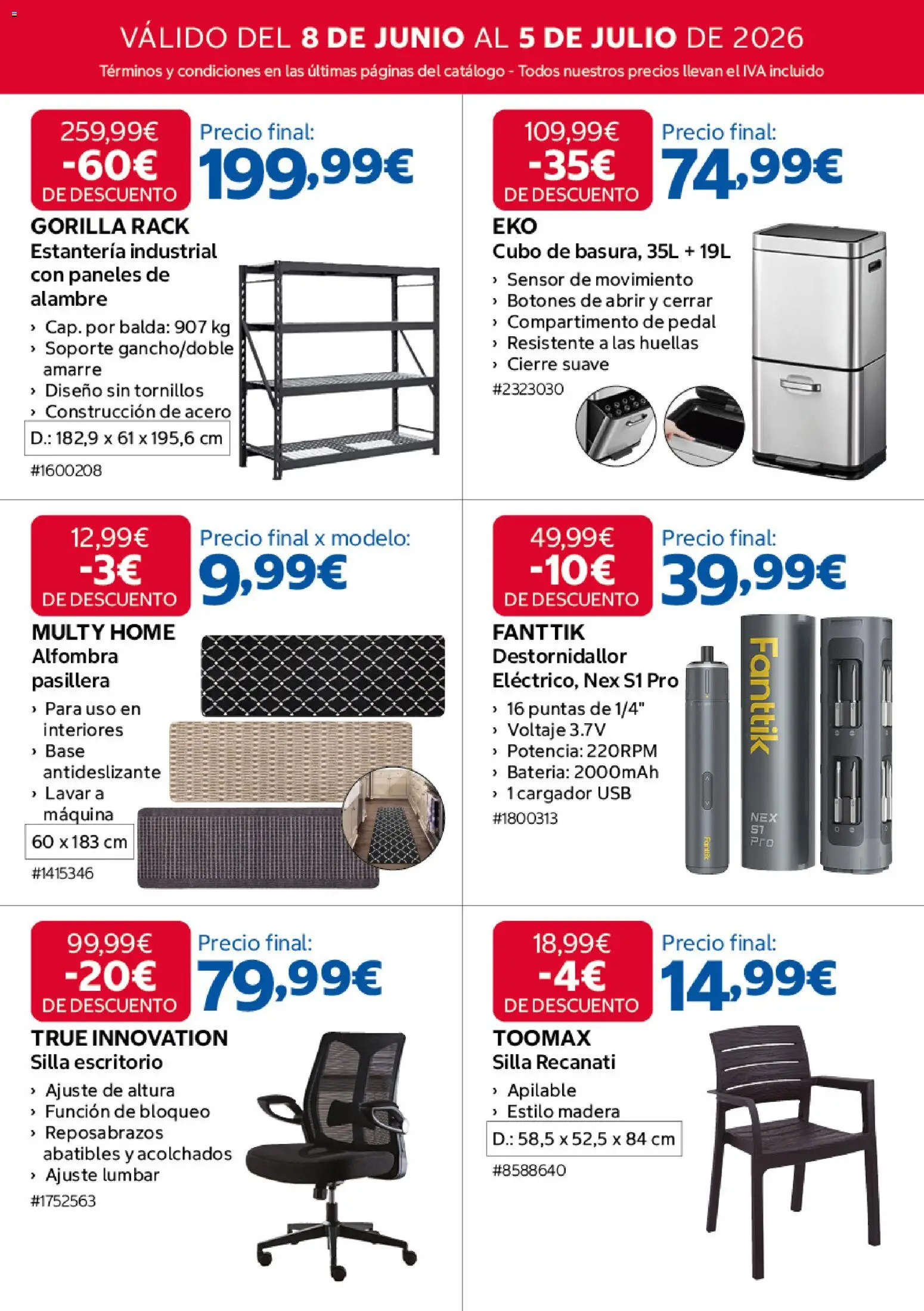 Costco catálogo │ válido desde el 08.06.2026 | Página: 5 | Productos: USB, Silla, Batería, Alfombra