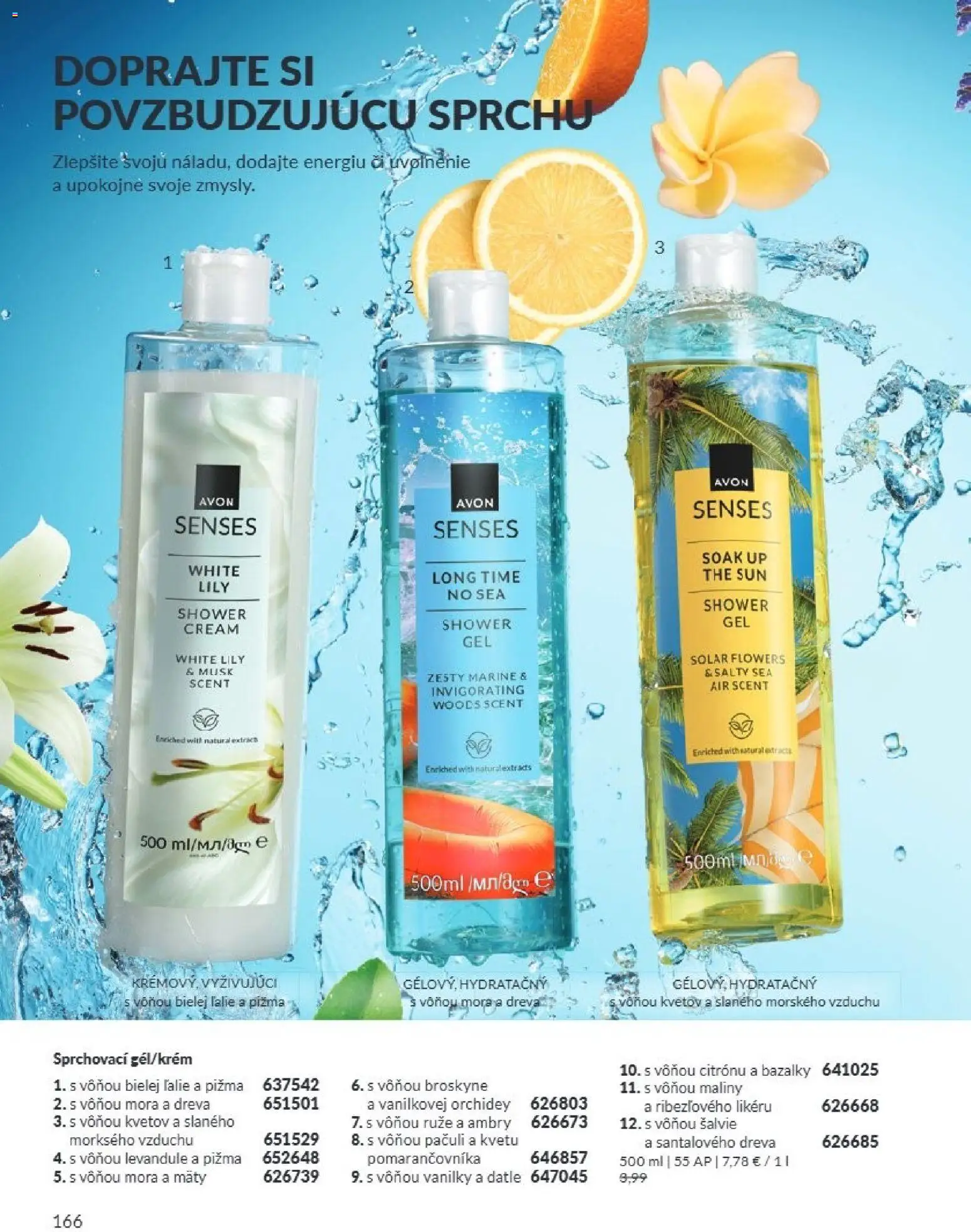 Nové Avon akcie – leták je platný od 01.08.2026 | Strana: 166 | Produkty: Ruže, Broskyne, Maliny