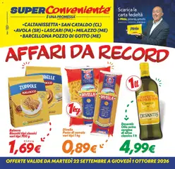 Anteprima del volantino SuperConveniente volantino Caltanissetta, San Cataldo, Avola, Lascari, Milazzo, Barcellona valido a partire dal 22/09/2026