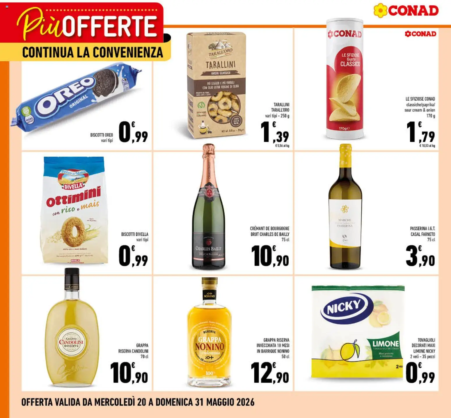 Volantino Conad del 20.05.2026 | Pagina: 2 | Prodotti: Limone, Olio, Olio extra vergine, Grappa