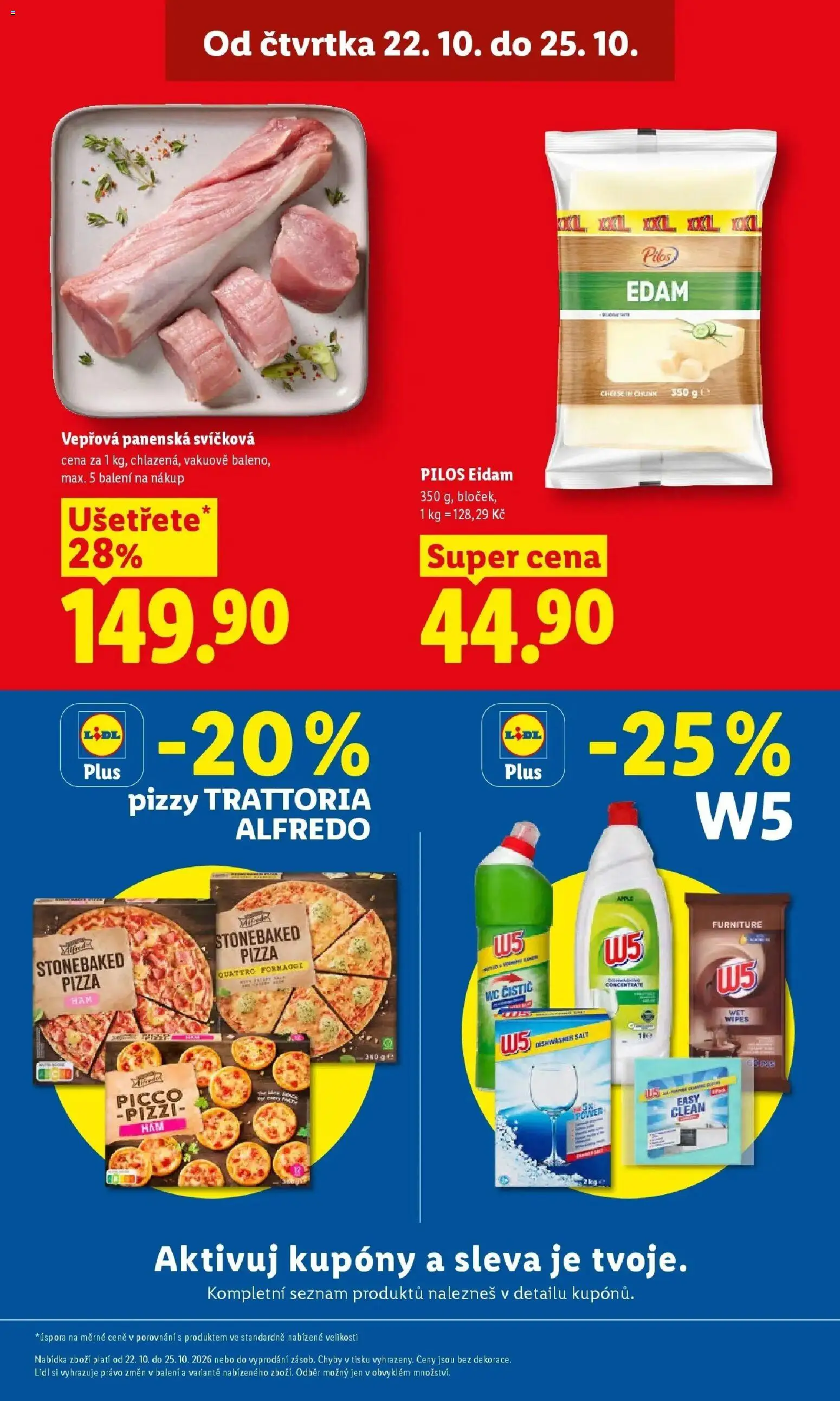 Lidl leták od 22.10.2026 - Nový akční leták | Strana: 3 | Produkty: Pizza, Apple, Wc, W5