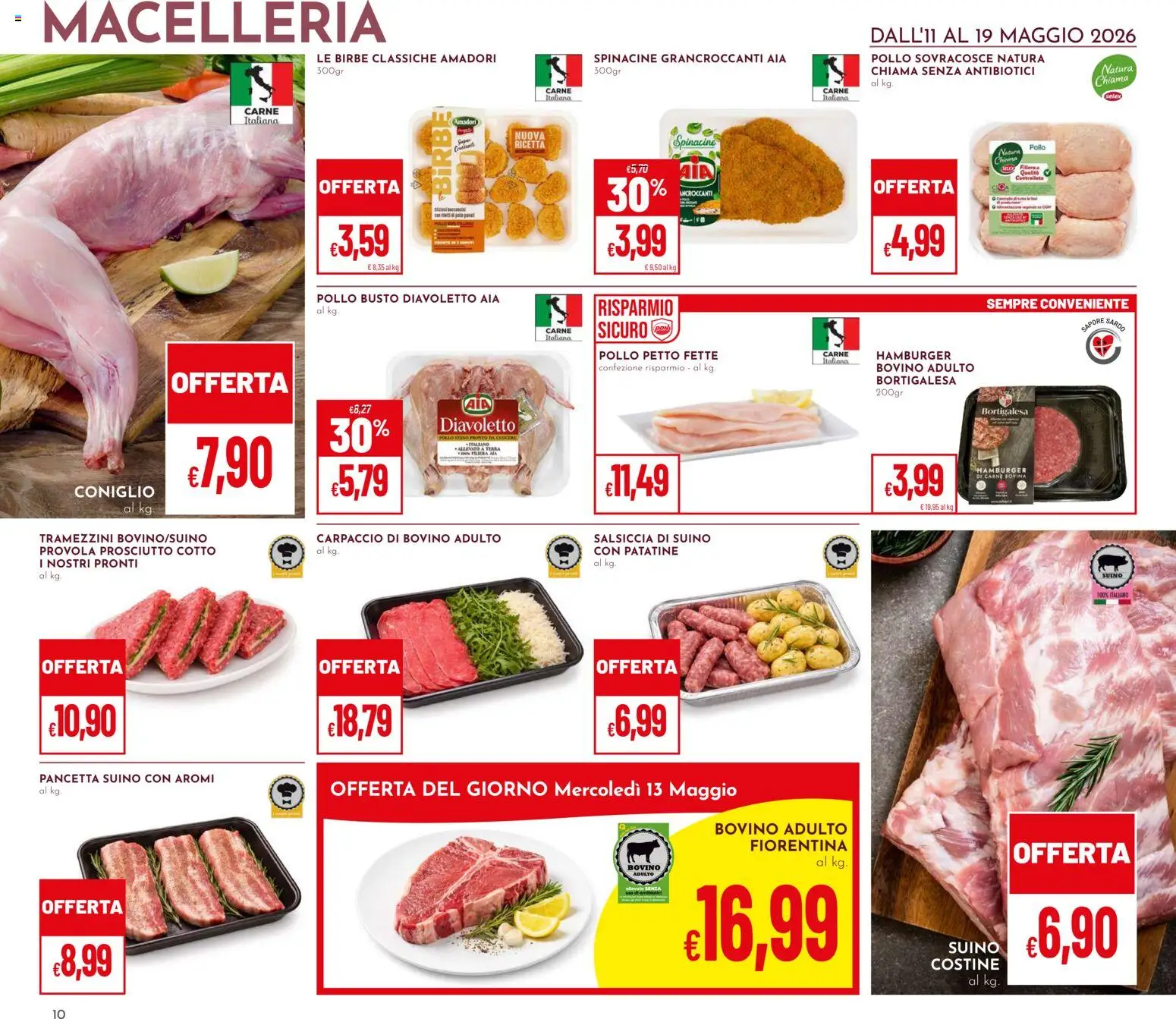 Volantino Pan del 11.05.2026 | Pagina: 10 | Prodotti: Prosciutto Cotto, Patatine, Prosciutto, Terra