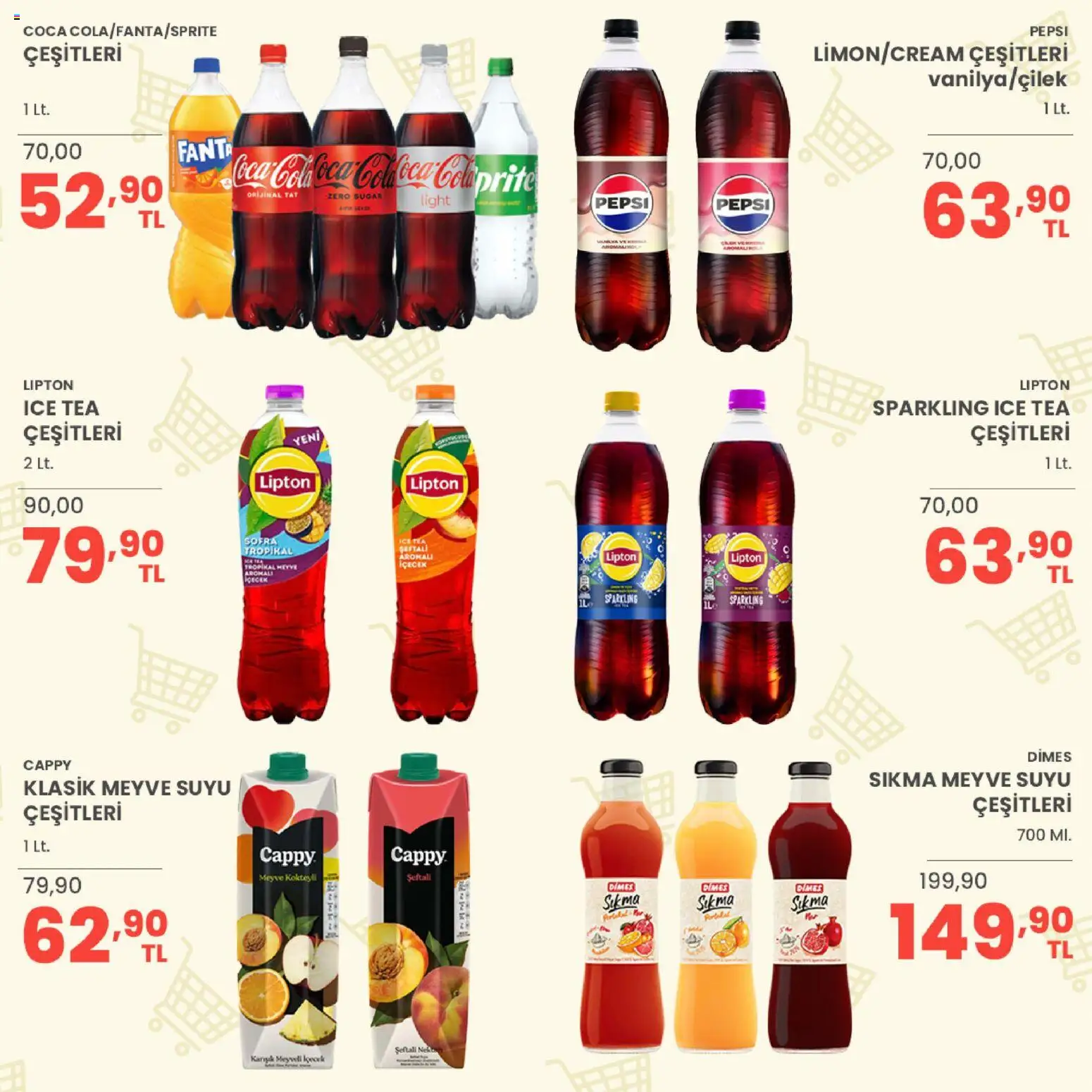 Sarıyer Katalog - 02 Ekim 2026 tarihinden itibaren geçerlidir | Sayfa: 34 | Ürünler: Meyve, Şeftali, Fanta, Ice tea