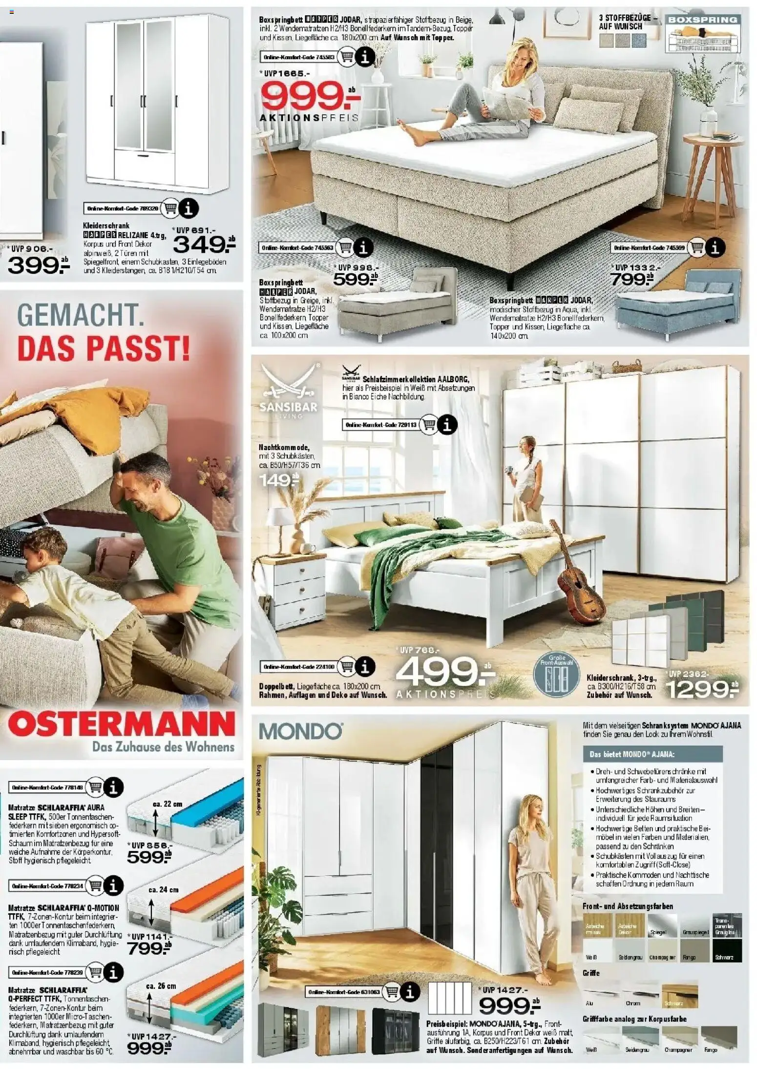 Ostermann - Möbel Ostermann: Neue Möbel wirken Wunder. (ab 29.08.2026) zum Blättern | Seite: 9 | Produkte: Matratze, Kleiderschrank, Boxspringbett, Topper