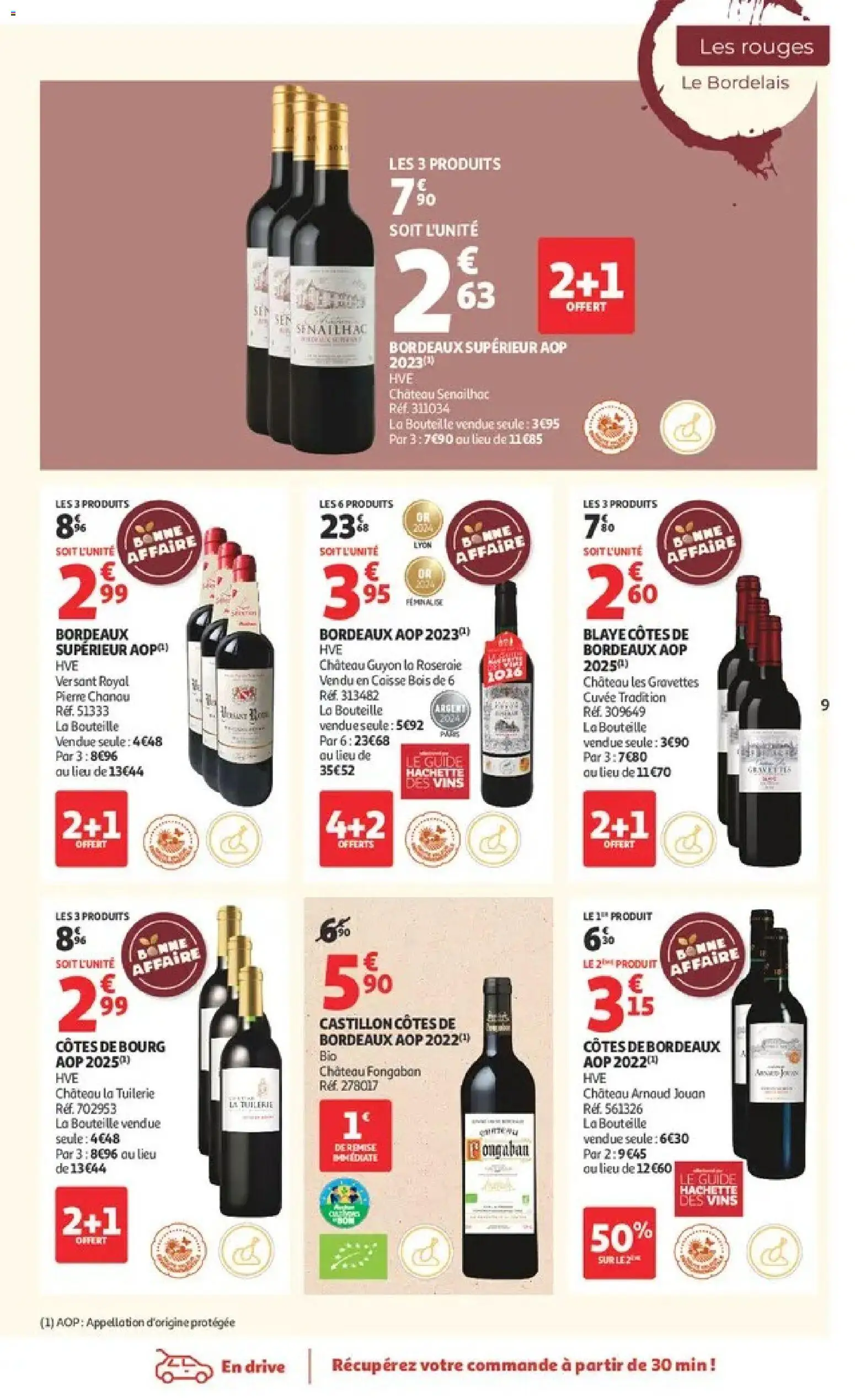 {H1} | Page: 9 | Produits: Blaye côtes de Bordeaux, Bordeaux superieur, Bordeaux superieur aop, Bouteille