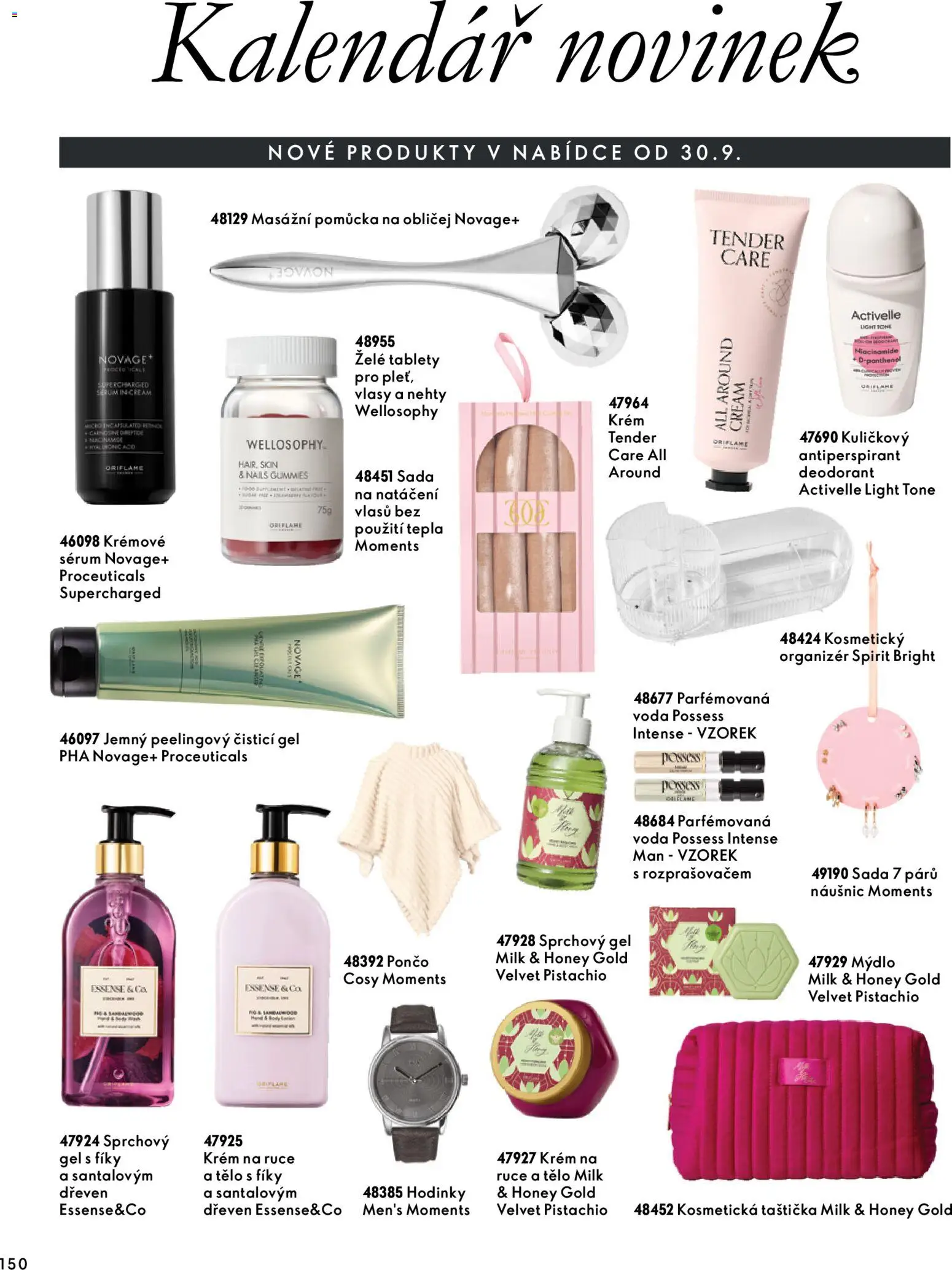 Oriflame katalog Novage+ Proceuticals od 30.09.2026 | Strana: 150 | Produkty: Organizér, Deodorant, Fíky, Kalendář