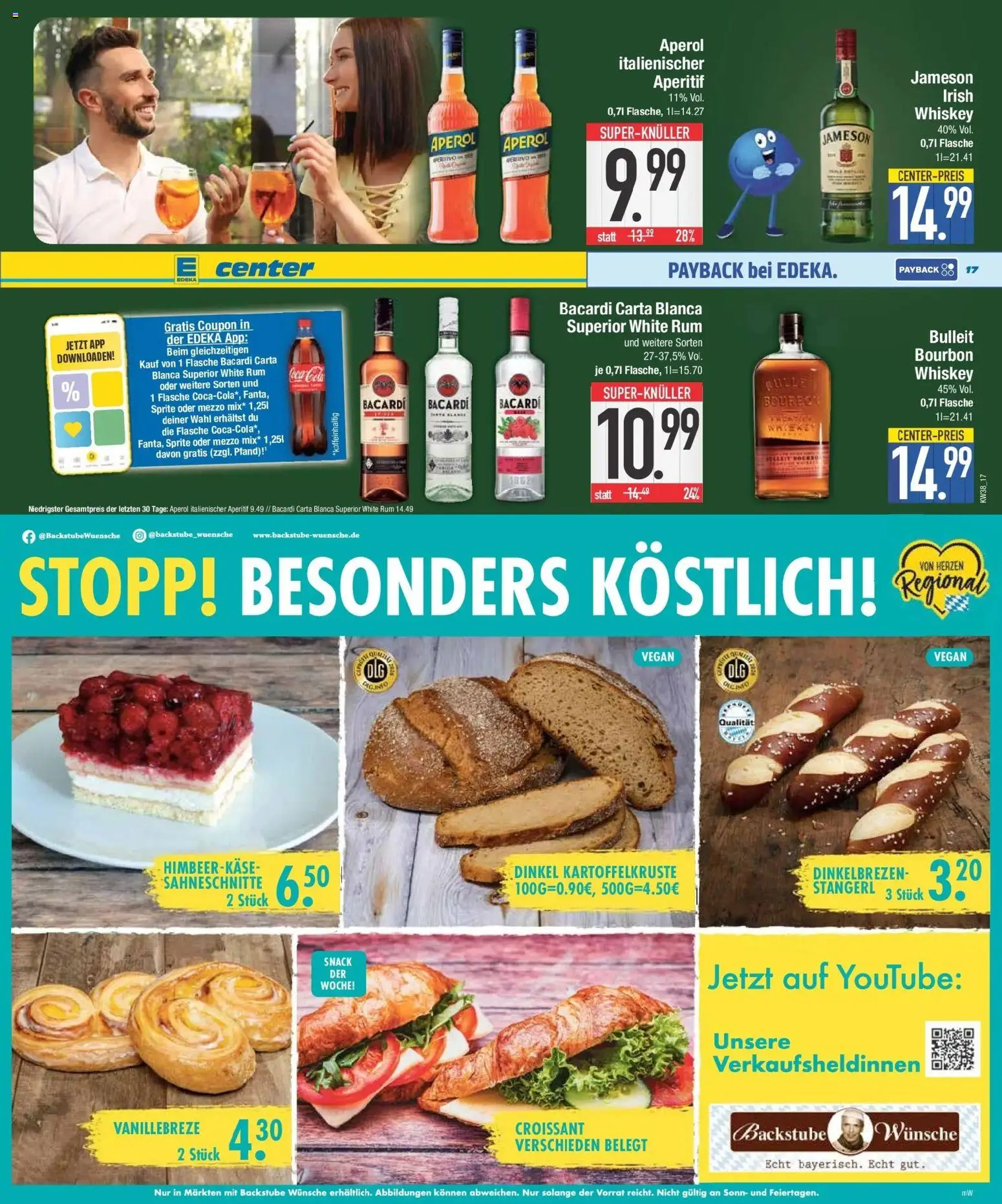 E center Prospekt Bad Reichenhall (ab 14.09.2026) zum Blättern | Seite: 17 | Produkte: Sprite, Jameson, Aperol, Whiskey