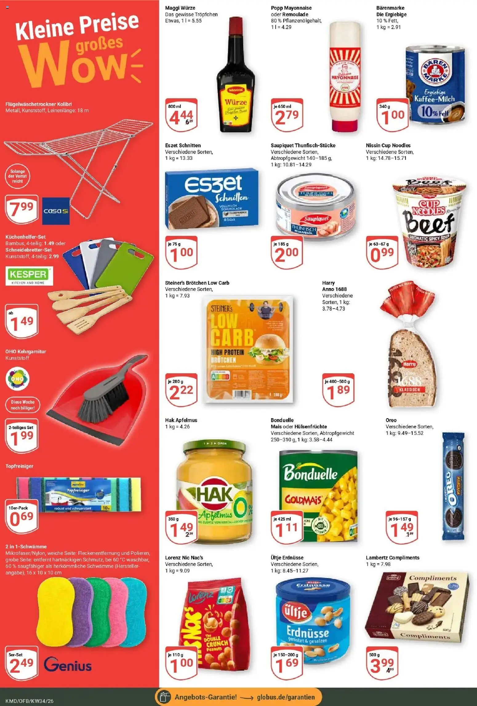 Globus Prospekt Köln (ab 17.08.2026) » Angebote online | Seite: 6 | Produkte: Ultje erdnusse, Maggi, Schwämme, Mayonnaise