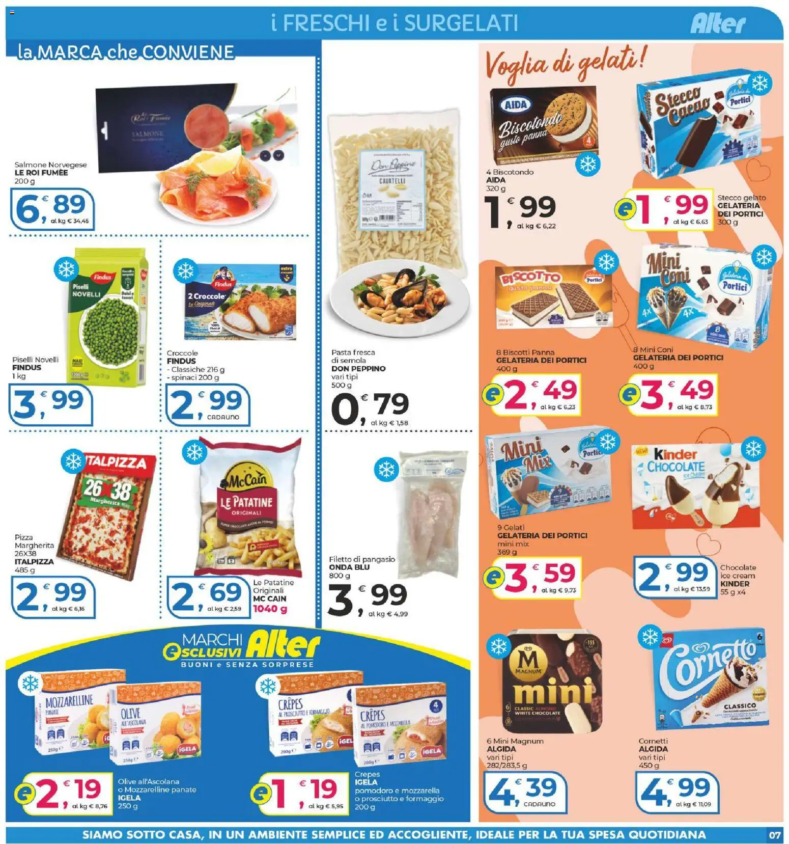 Volantino Alter Discount del 10.06.2026 | Pagina: 7 | Prodotti: Gelato, Pomodoro, Formaggio, Prosciutto