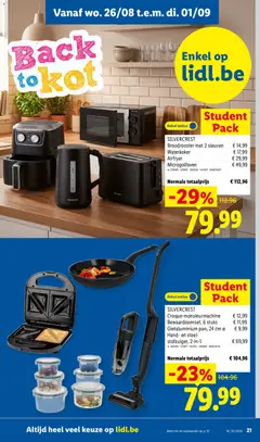 Lidl Folder week 35 - Voorbeeld van een folder van Lidl, geldig van 24/08/2026 | Pagina: 21 | Producten: Sandwich, Waterkoker, Toaster, Pan
