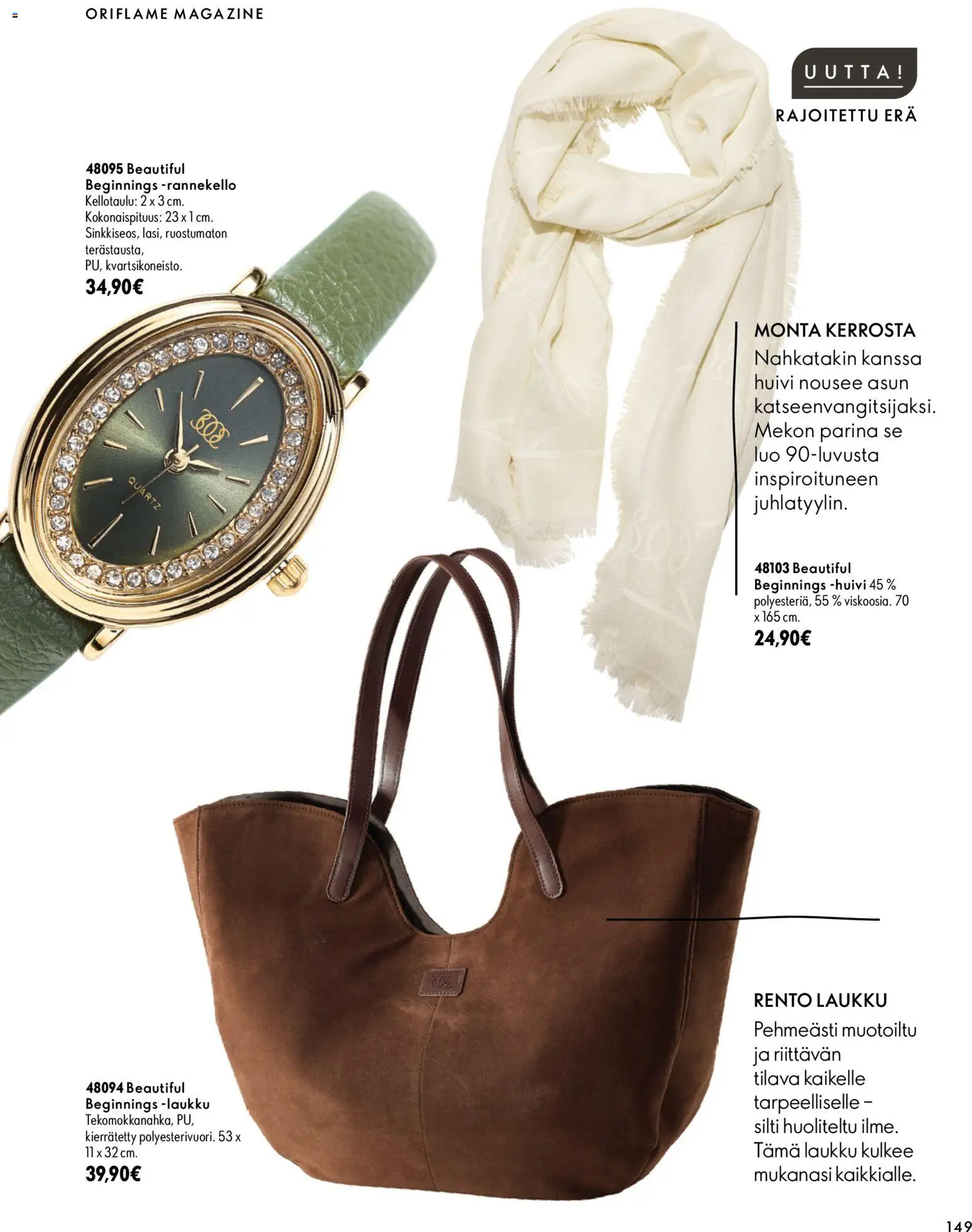 Oriflame tarjoukset – voimassa 07/10/2026 alkaen | Sivu: 149 | Tuotteet: Laukku, Huivi