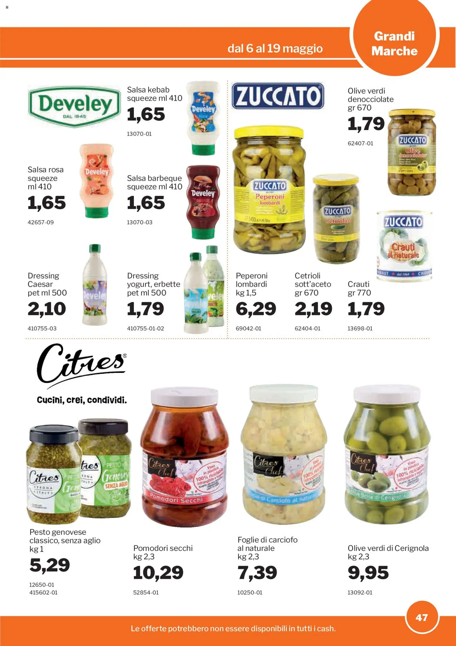 Volantino Sogegross del 06.05.2026 | Pagina: 47 | Prodotti: Peperoni, Olive, Pomodori, Pesto