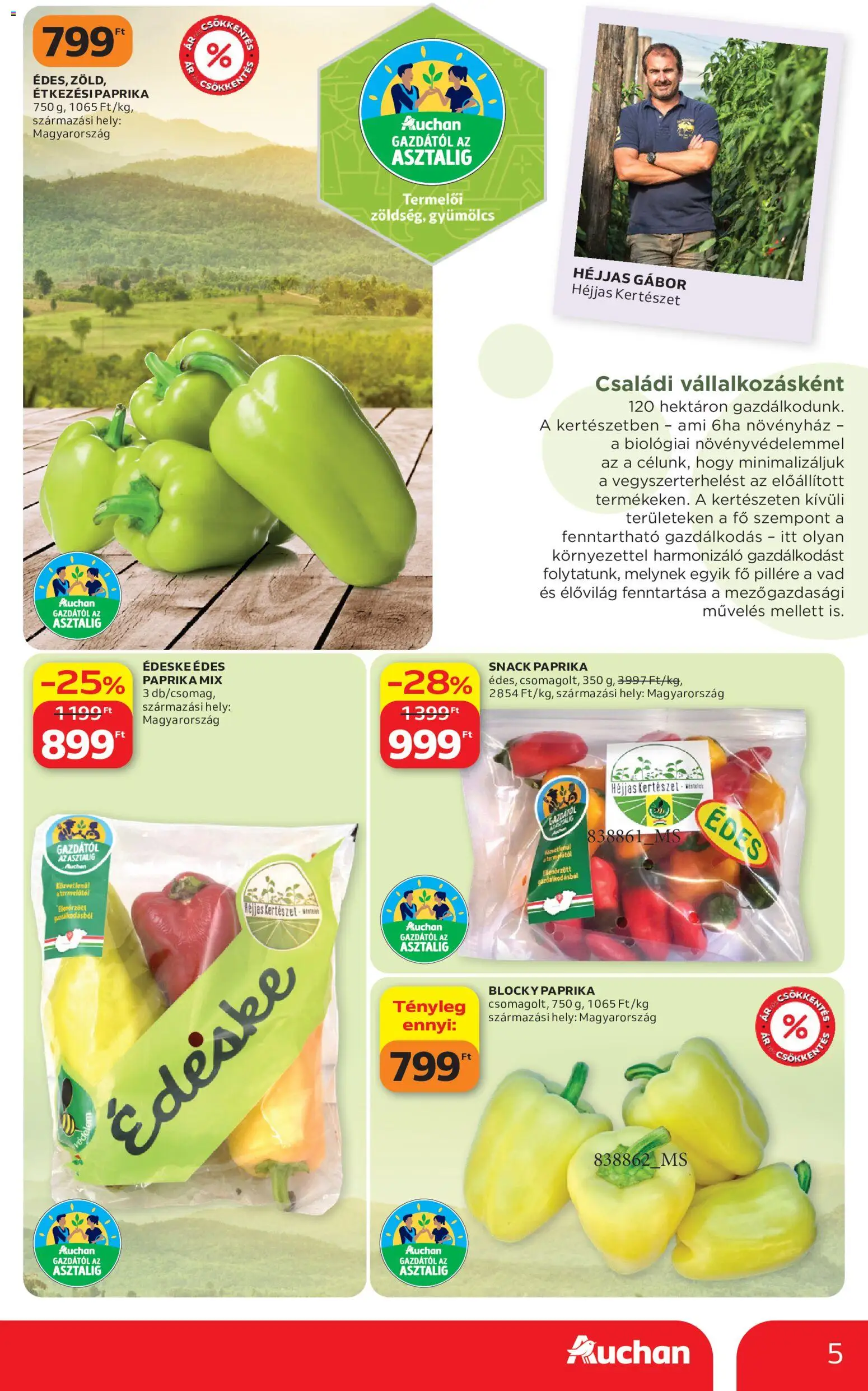 Auchan akciós ujság - amely érvényes a következő dátumtól: 2026.07.09. | Oldal: 5 | Termékek: Gyümölcs
