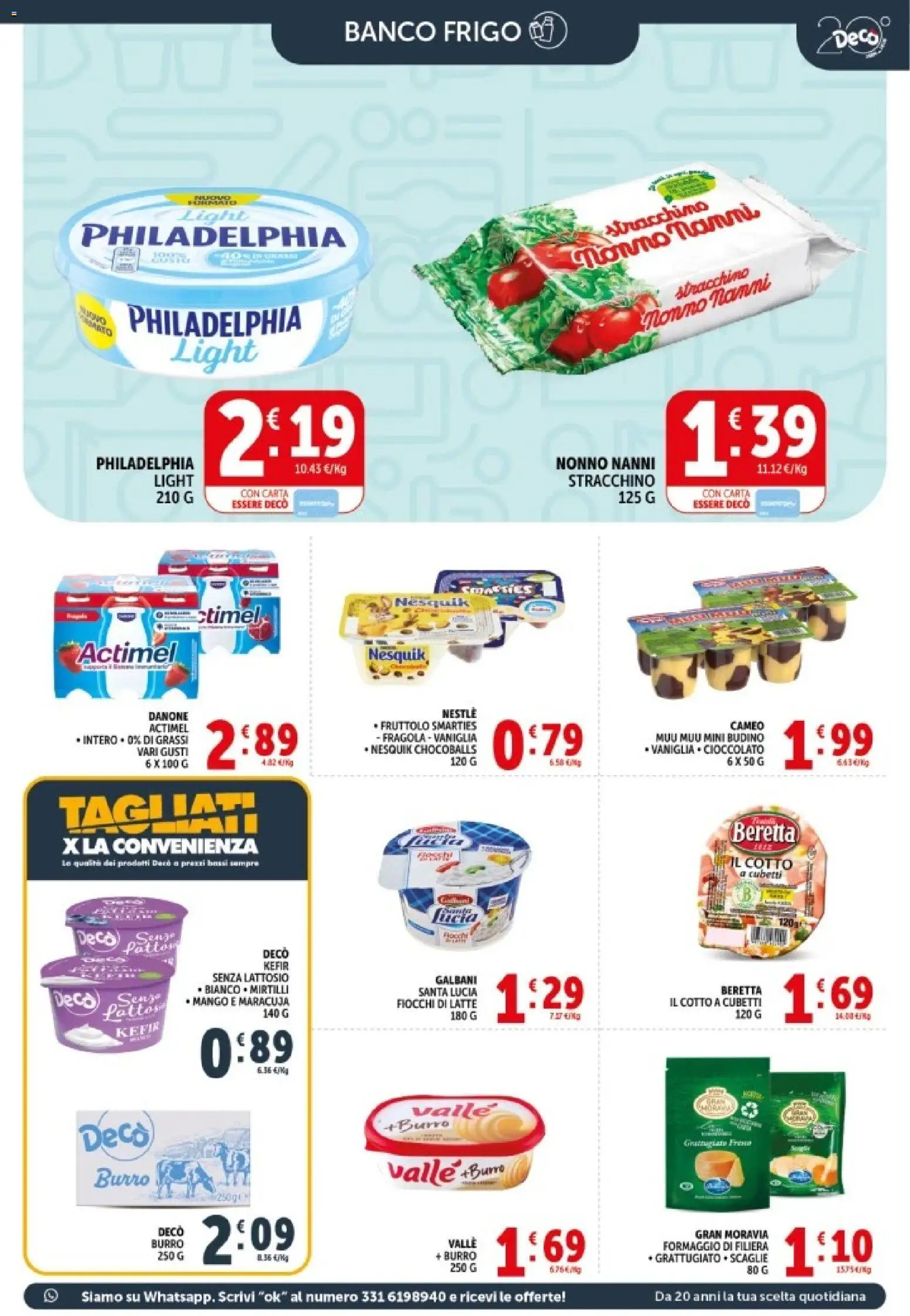 Volantino Decò del 20.05.2026 | Pagina: 9 | Prodotti: Cioccolato, Fiocchi di latte, Latte, Burro