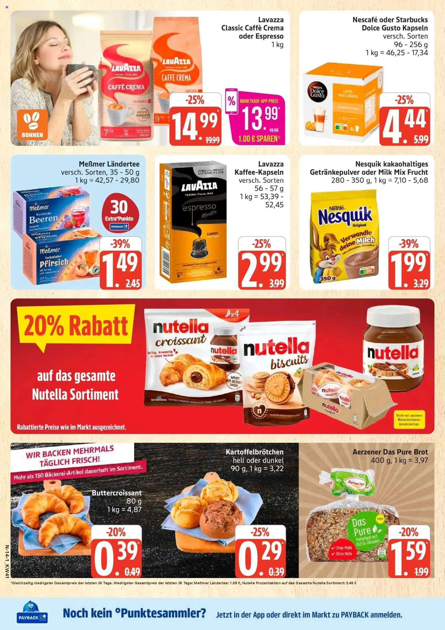 Marktkauf Prospekt Buxtehude (ab 05.10.2026) » Angebote online | Seite: 14 | Produkte: Ofen, Mehl, Starbucks, Nutella