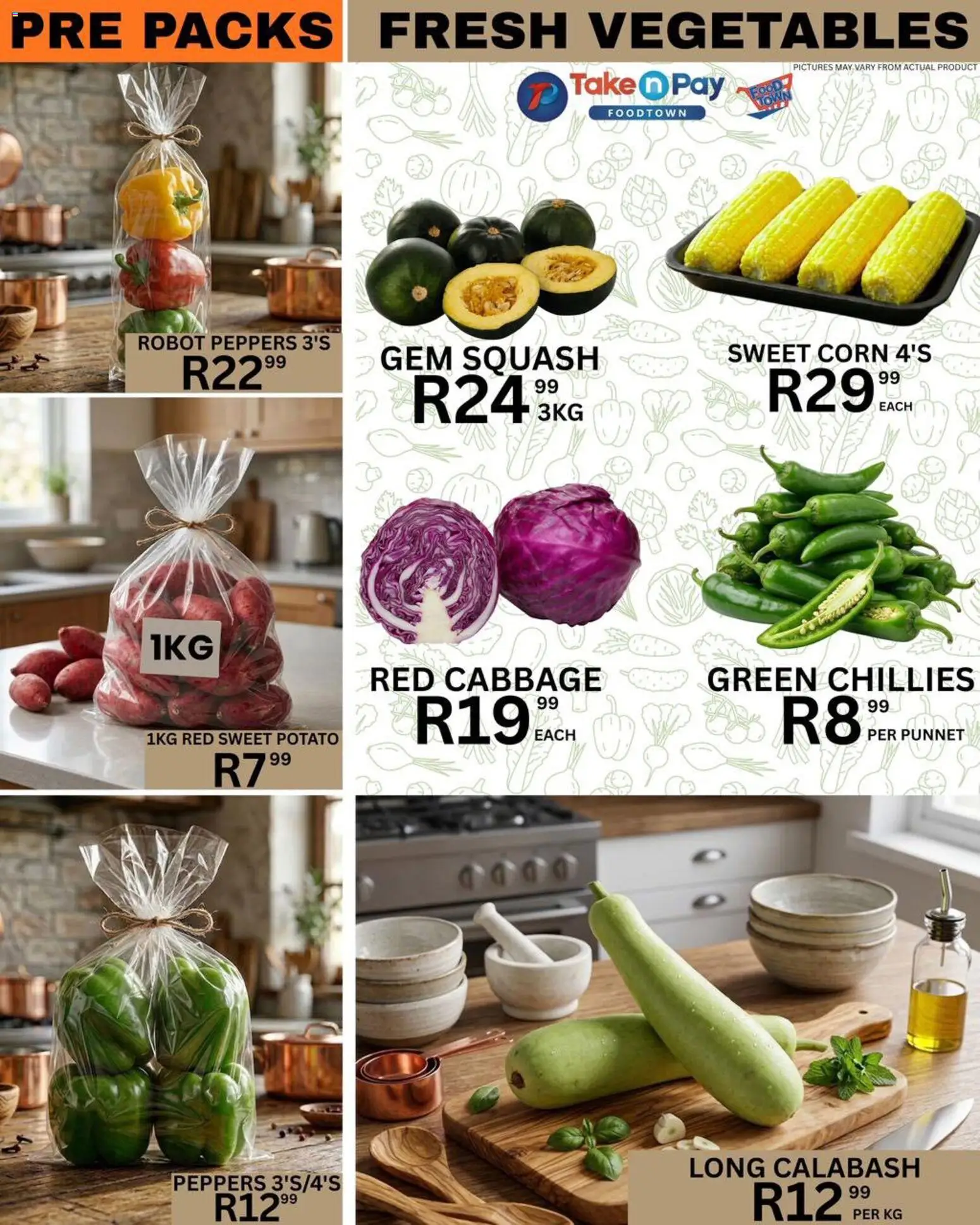 New Take n Pay catalogue – valid from 31.05.2026 | Page: 12 | Products: Corn, Squash, Vegetables
