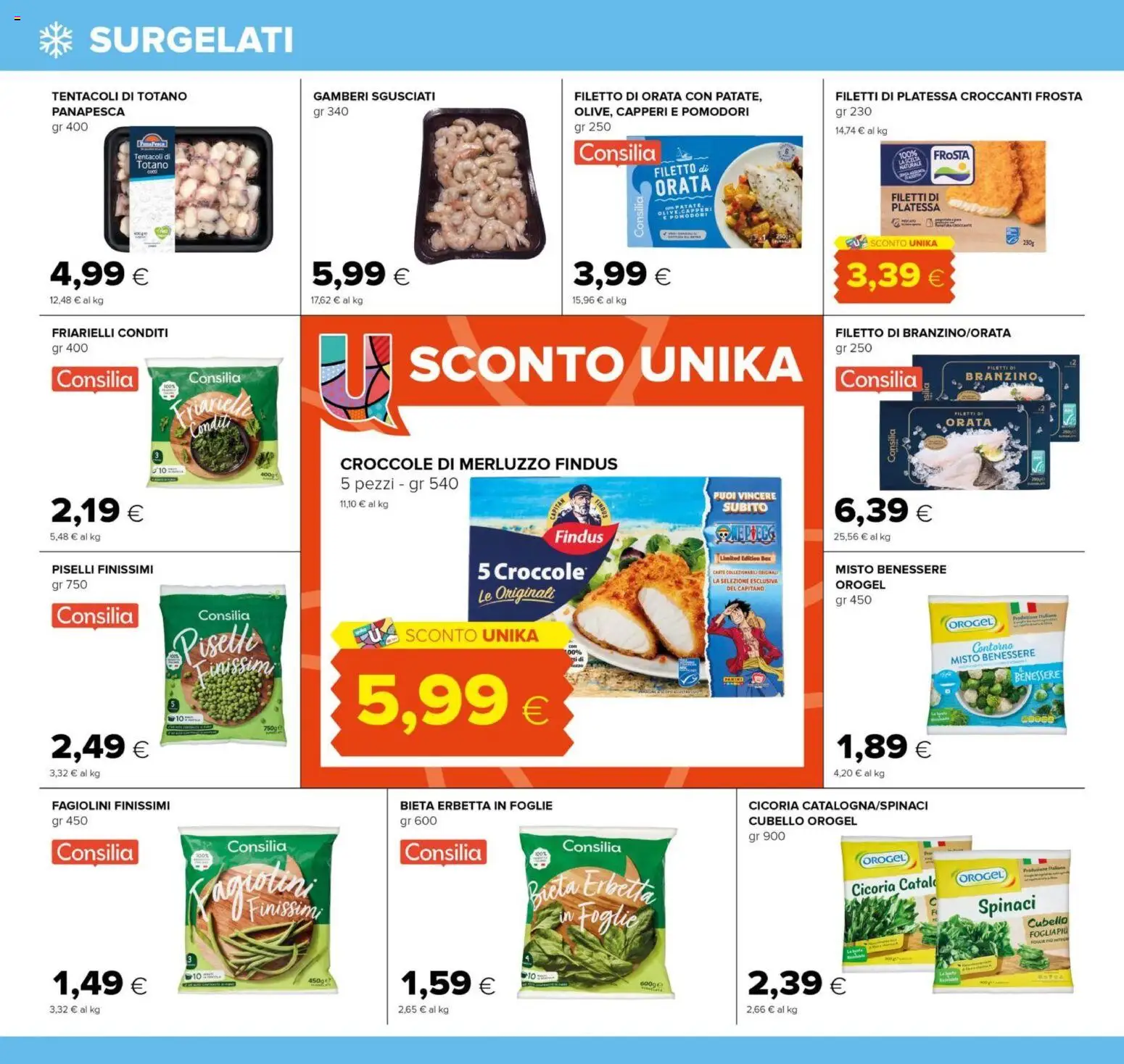 Volantino Oasi del 02/07/2026 | Pagina: 16 | Prodotti: Patate, Spinaci, Piselli, Fagiolini
