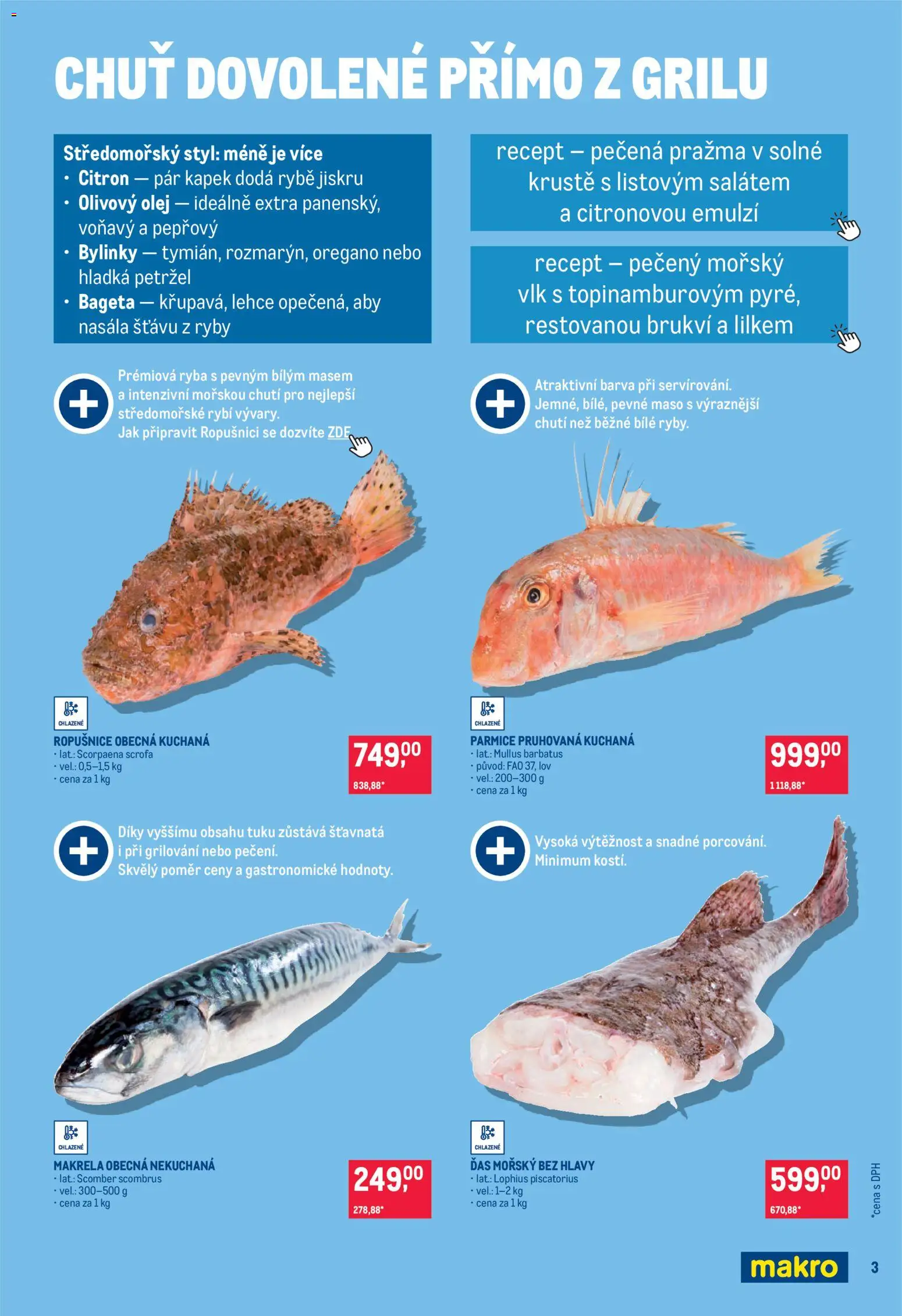 Makro leták - Pro milovníky jídla od 15.07.2026 | Strana: 3 | Produkty: Olivový olej, Grilování, Petržel, Bageta