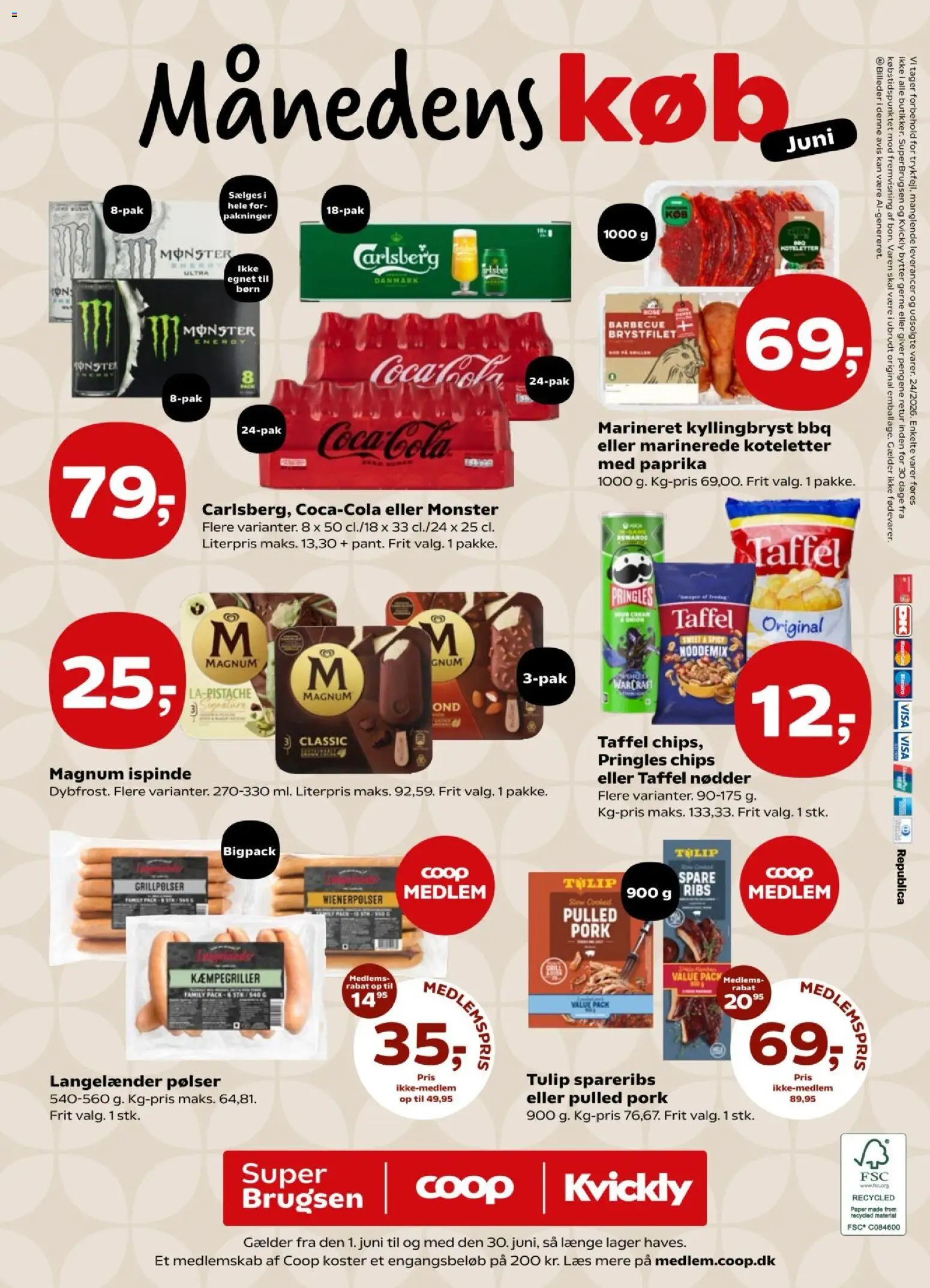 Super Brugsen tilbudsavis – gyldig fra 12.06.2026 | Side: 32 | Produkter: Pølser, Ribs, Nødder, Aparelho de barbear