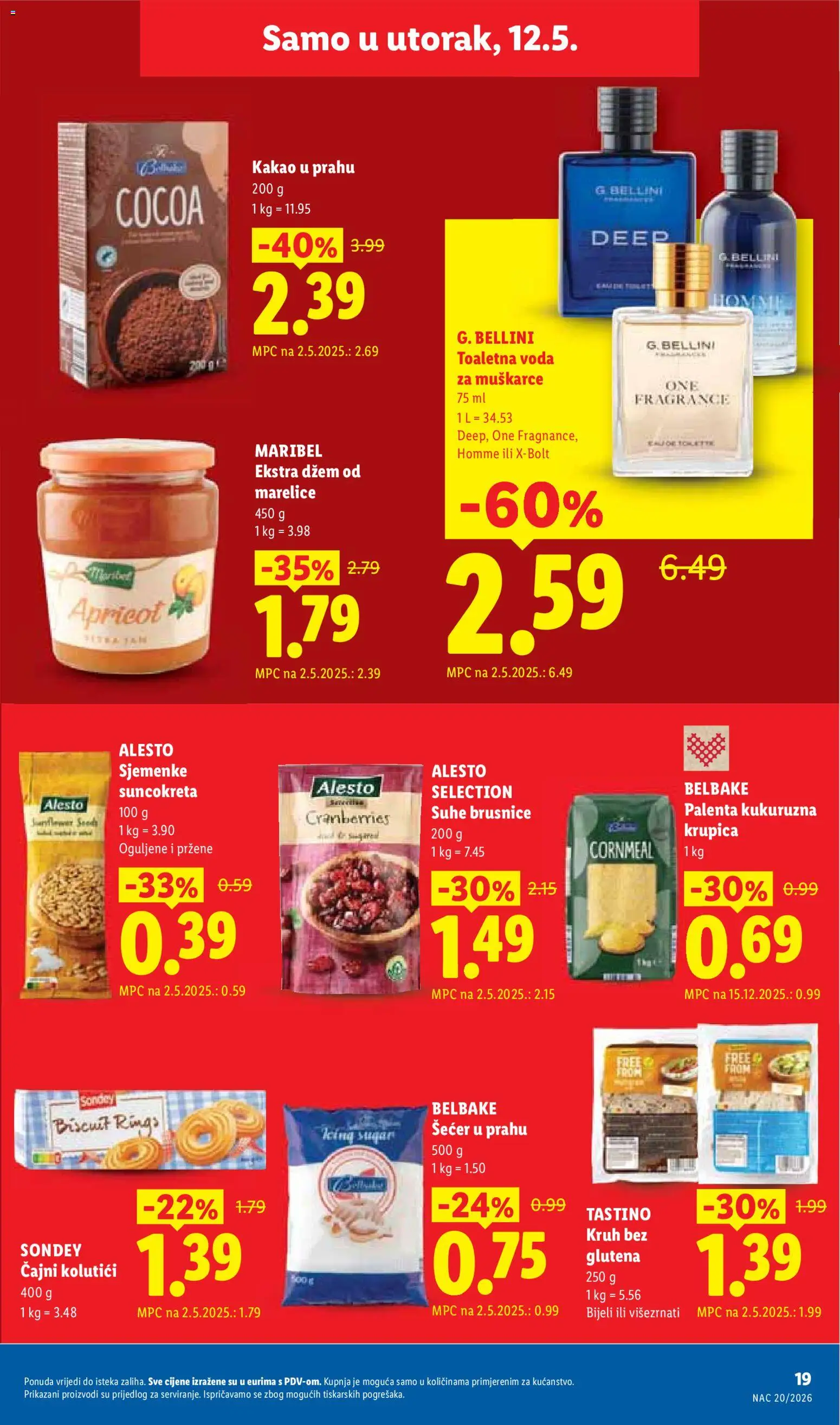 Lidl katalog | vrijedi od 11.05.2026 | Stranica: 19 | Proizvodi: Čajni kolutići, Kruh, Marelice, Palenta