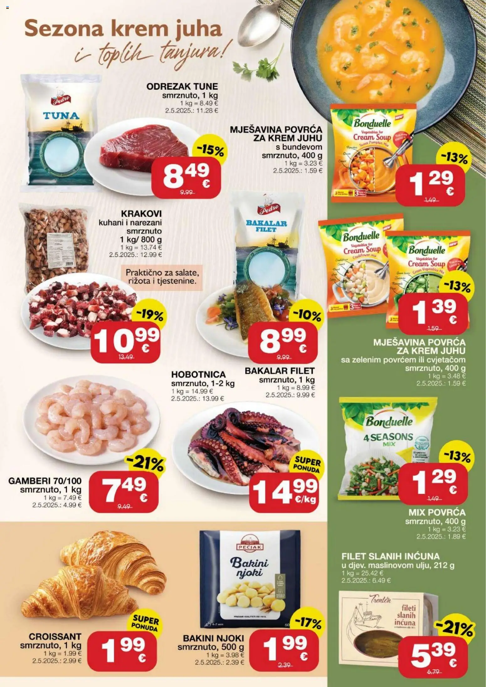 Stanić Diskont katalog | vrijedi od 01.10.2026 | Stranica: 9 | Proizvodi: Odrezak, Njoki, Juha, Bakalar