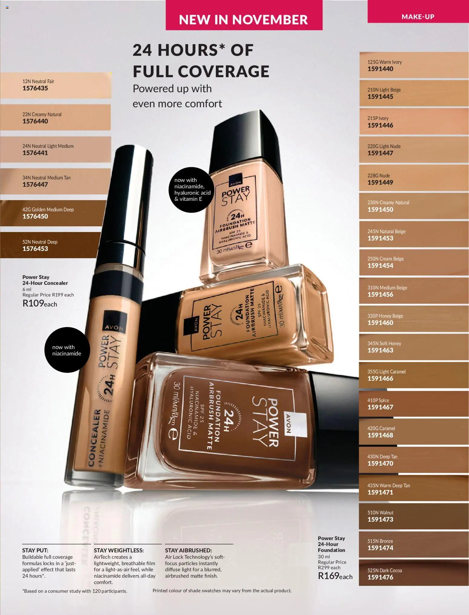 New Avon catalogue – valid from 01/10/2026 | Page: 13 | Products: Foundation, Concealer, Cream, Caramel