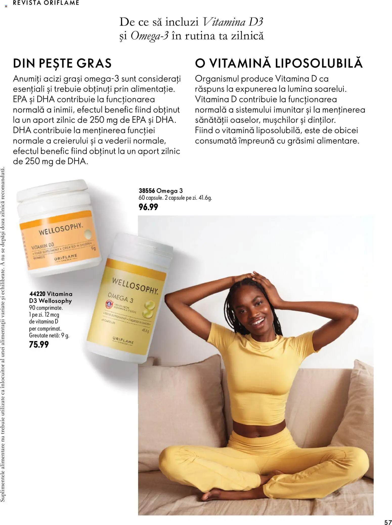 Noul catalog Oriflame – valabil de la 30.09.2026 | Pagină: 57 | Produse: Lumină, Omega, Pește