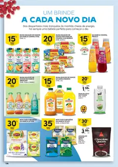 Pré-visualização Continente - Pequeno Almoço válido de 18/08/2026 | Página: 14 | Produtos: Agua, Chá verde, Chá preto, Bebida