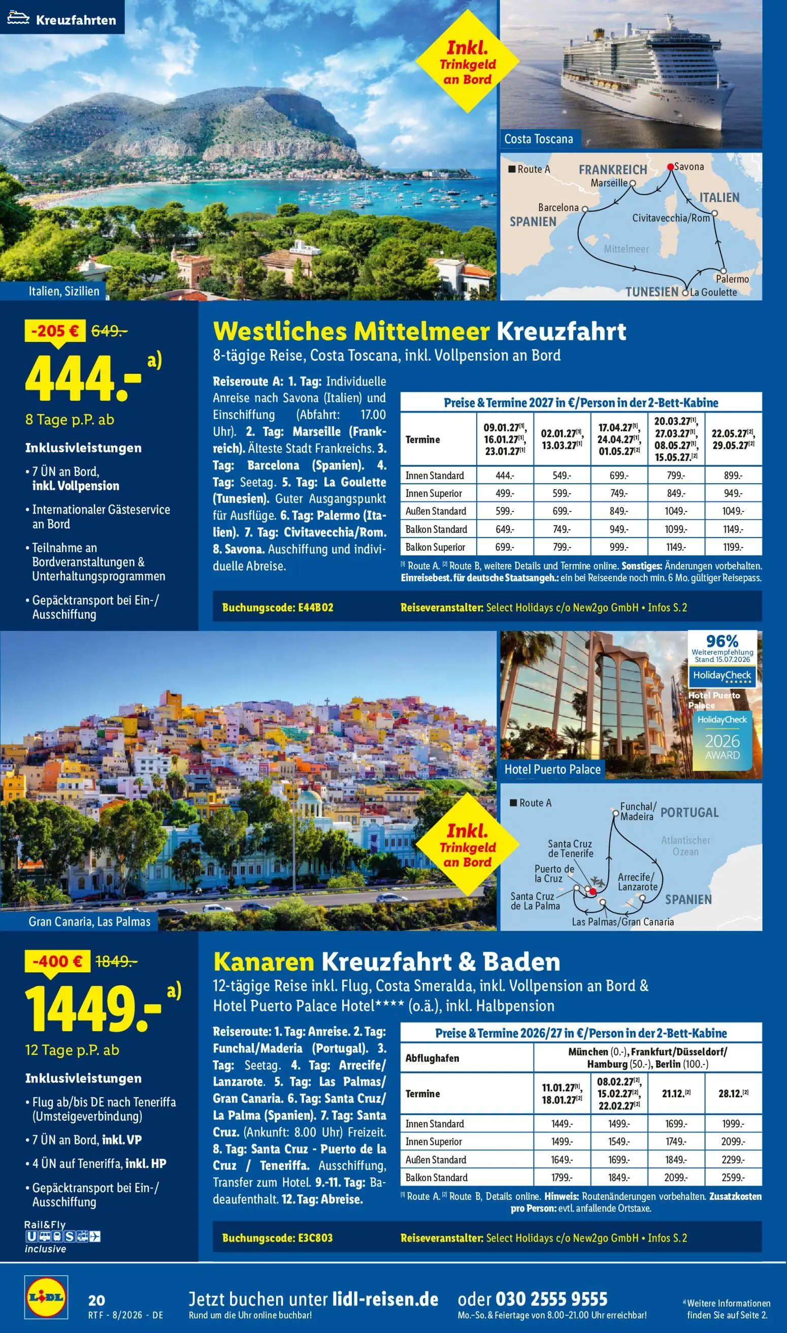 Lidl Reisen Prospekt – gültig ab 12.08.2026 | Seite: 20